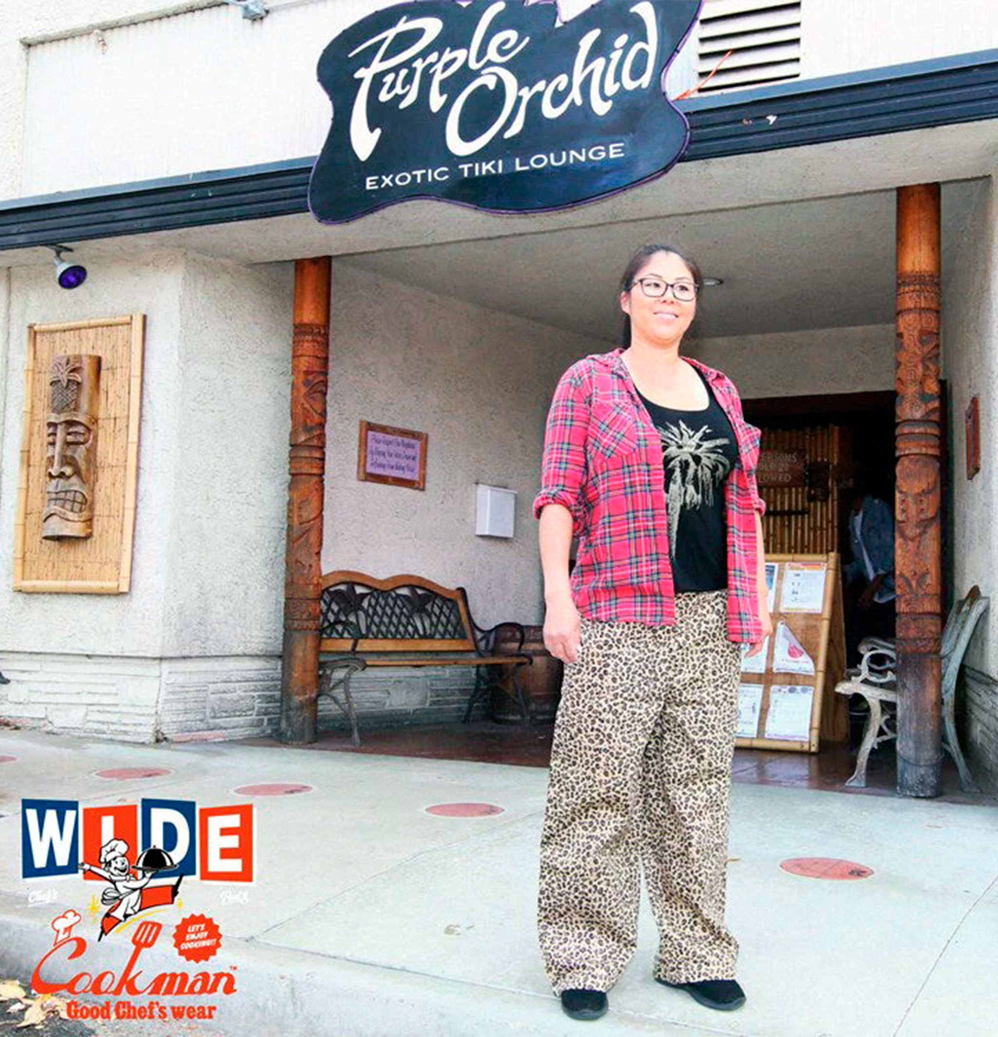 Cookman Wide Chef Pant Leopard