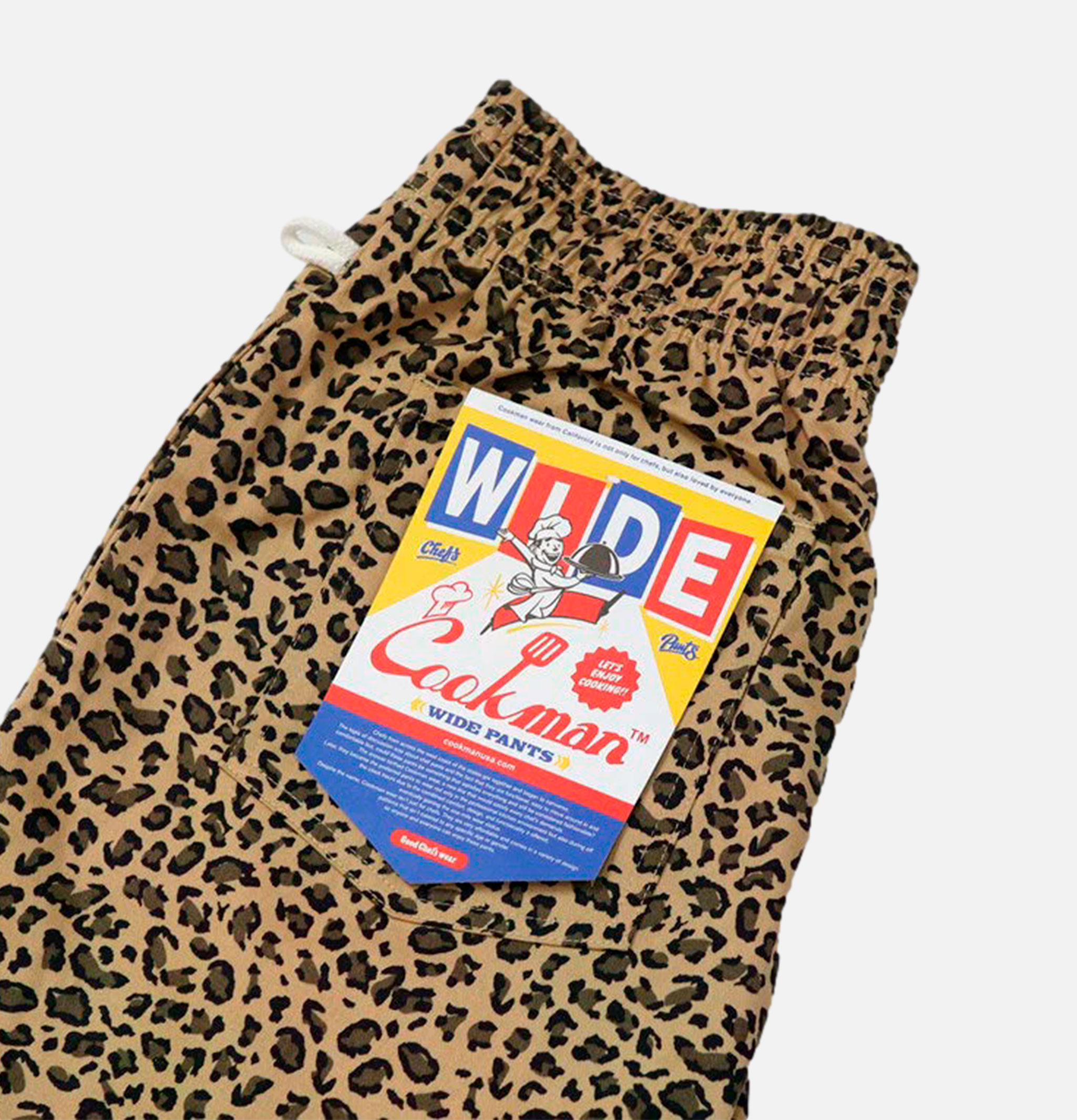 Cookman Wide Chef Pant Leopard