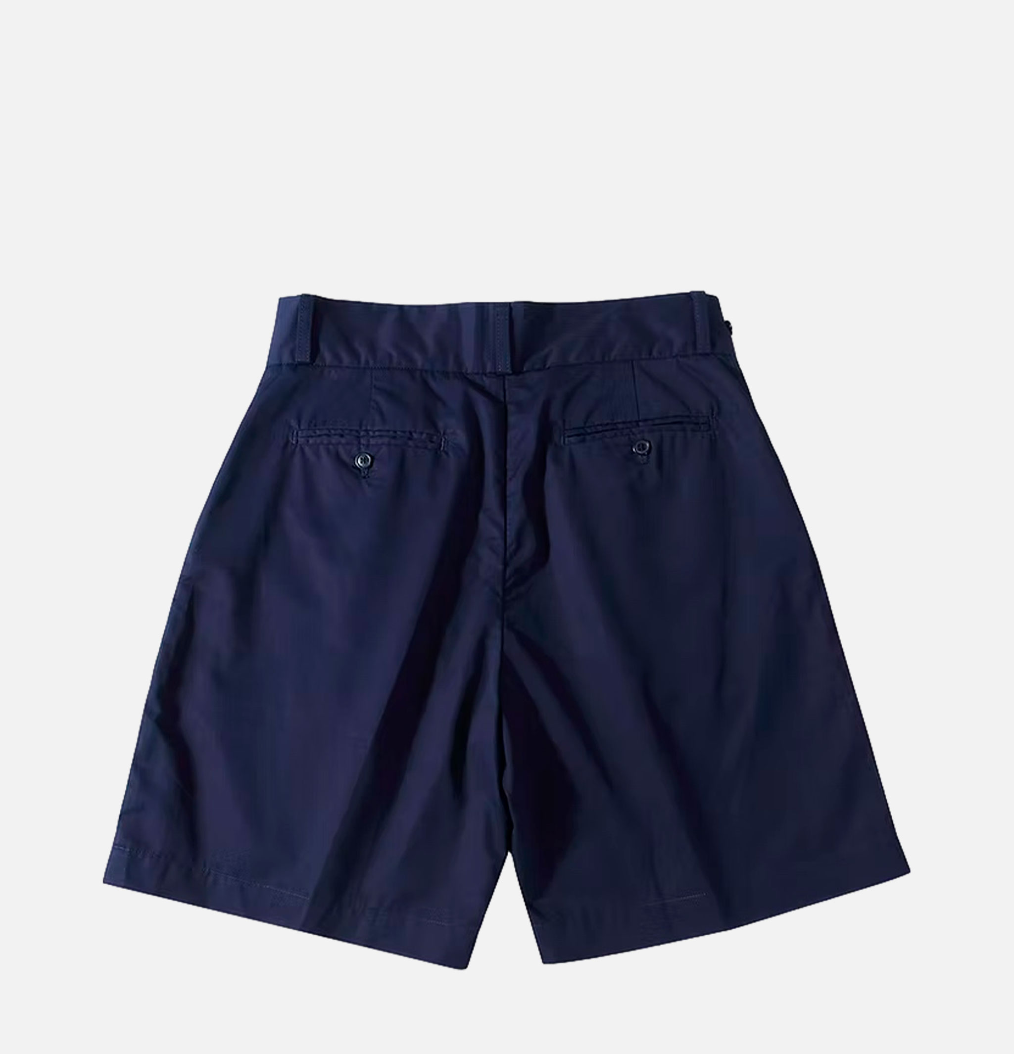 Standard Type Side Button Shorts Navy