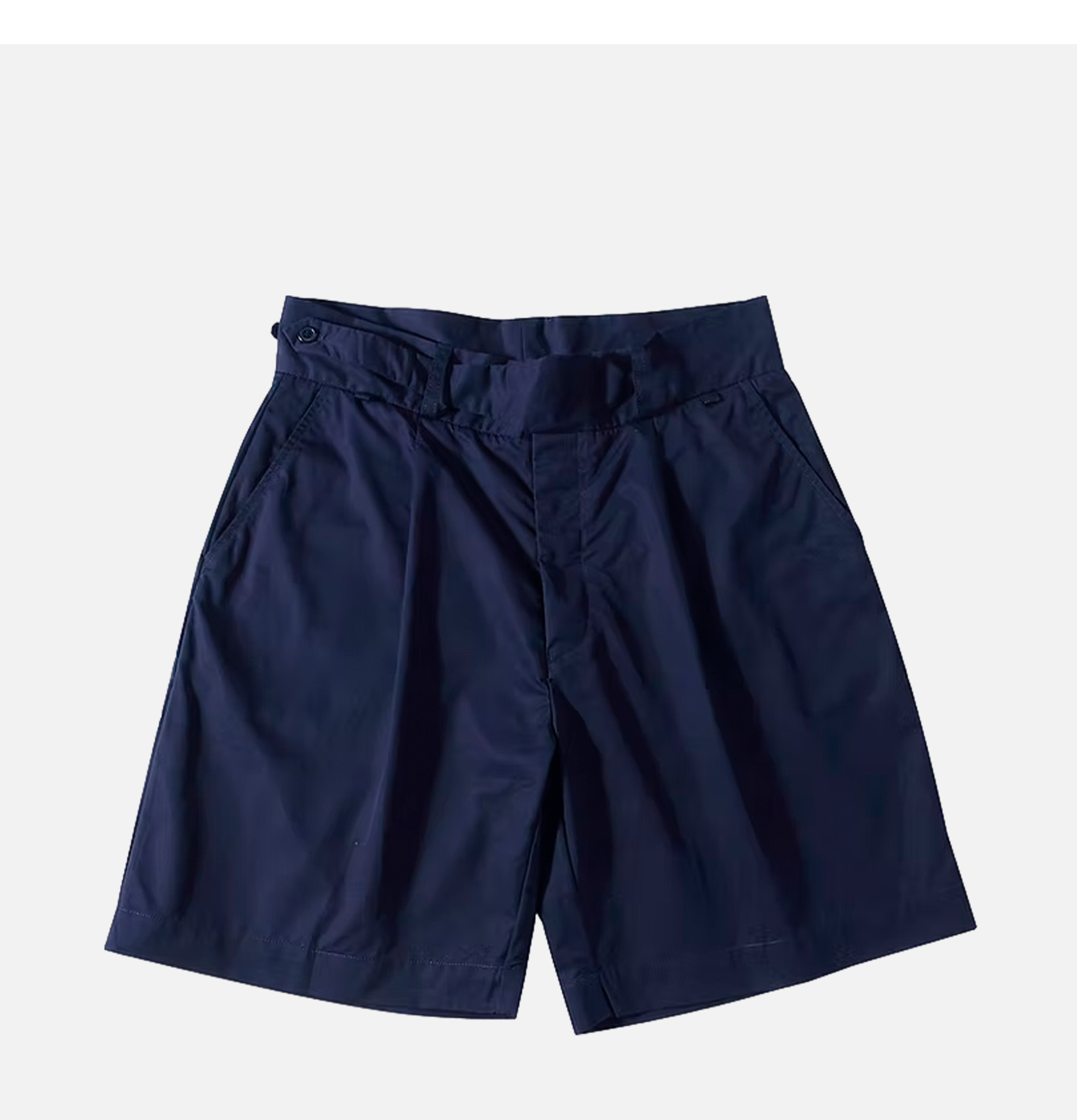 Standard Type Side Button Shorts Navy