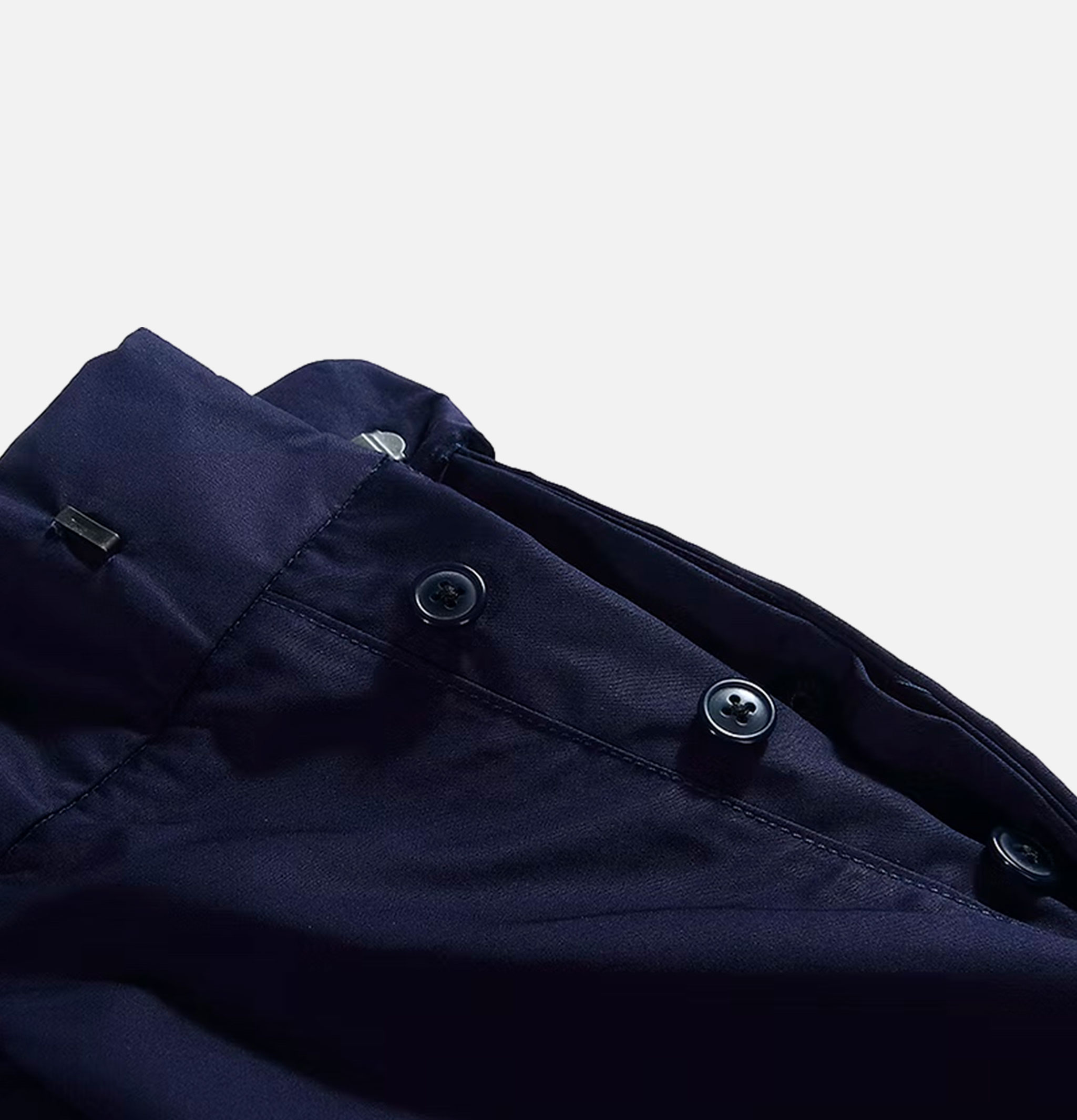 Standard Type Side Button Shorts Navy