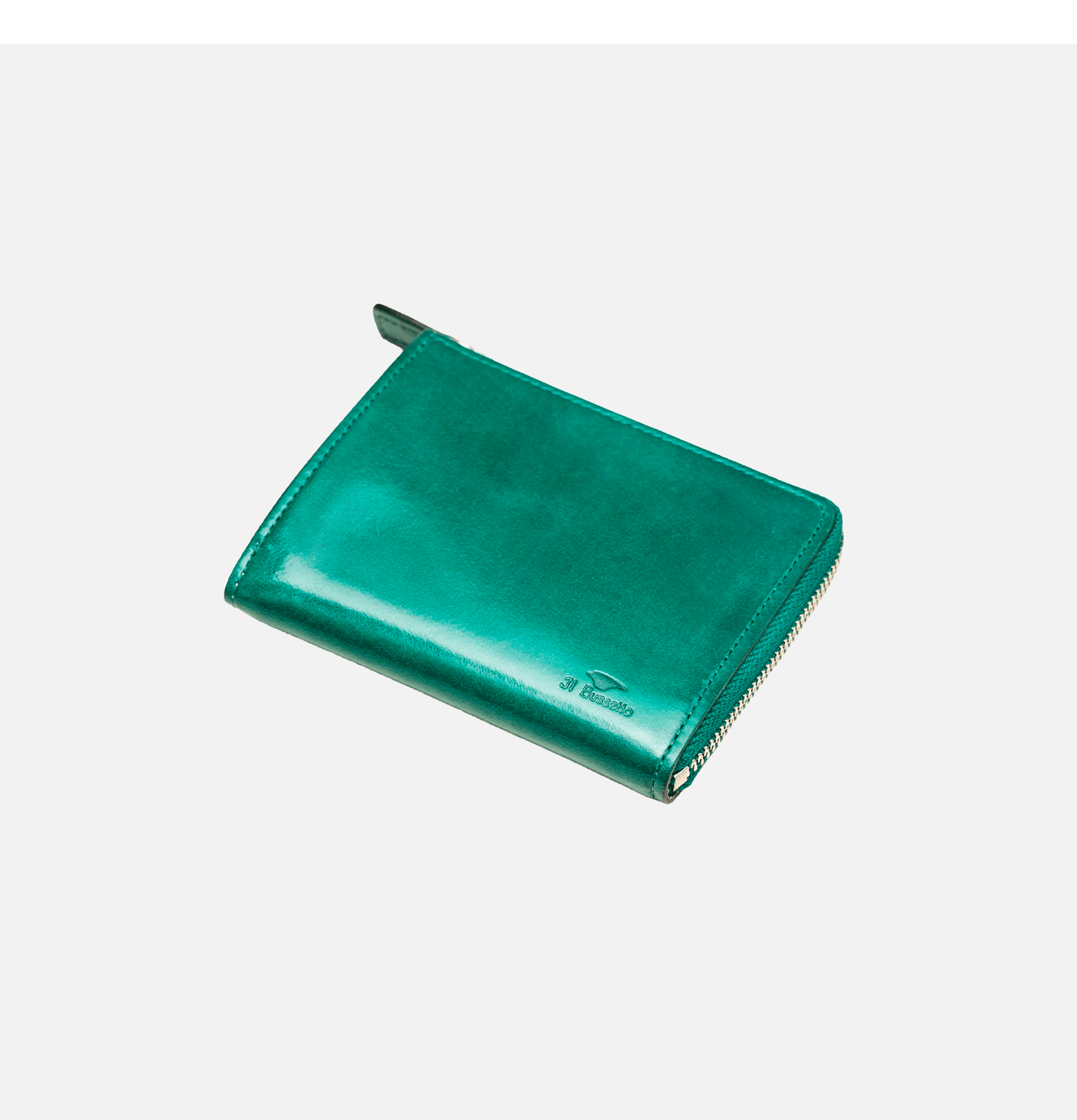 Il Bussetto Folding Zipped Wallet Evergreen