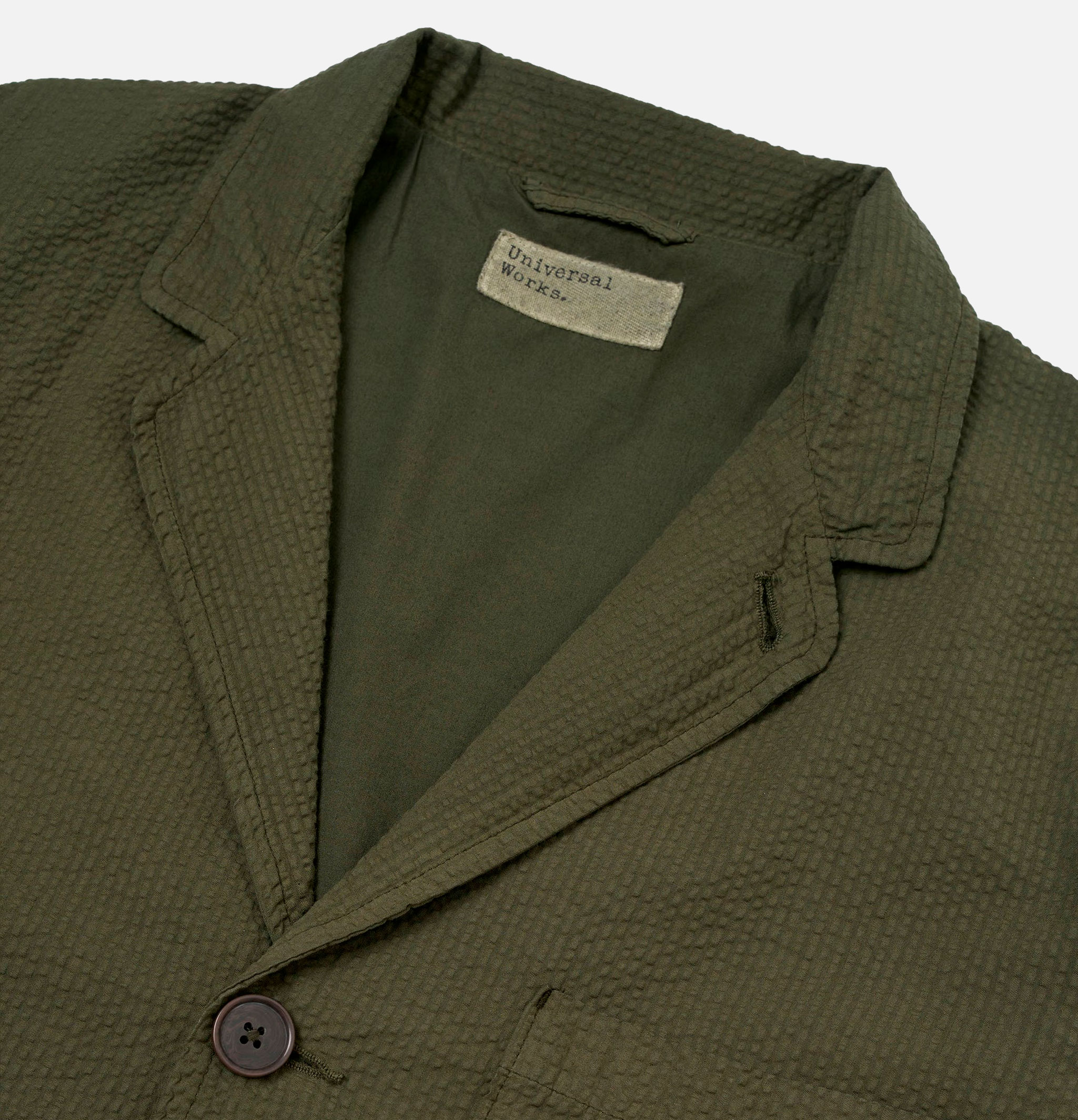 Universal Works Three Button Seersucker Jacket