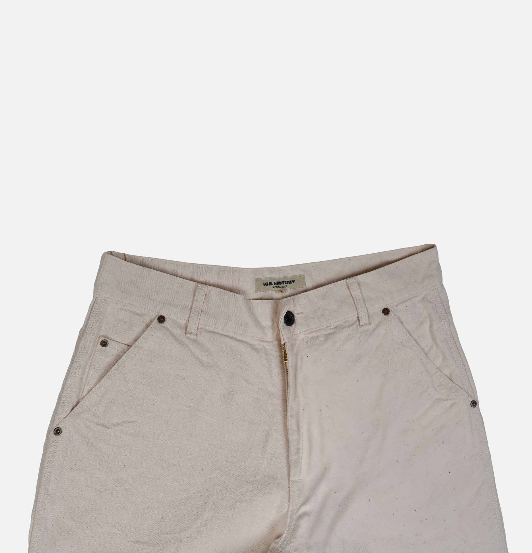 Fob Factory F0530 Ecru Cotton Duck Work Pants