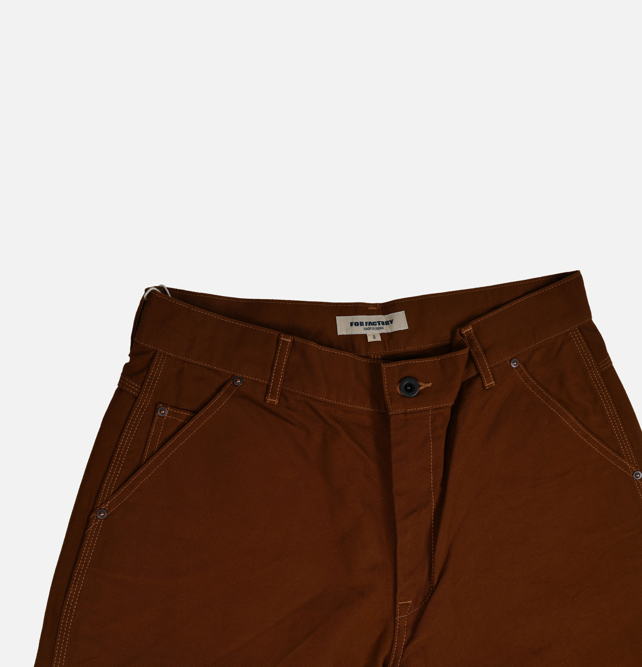 Fob Factory F0530 Cotton Duck Work Pants Marron