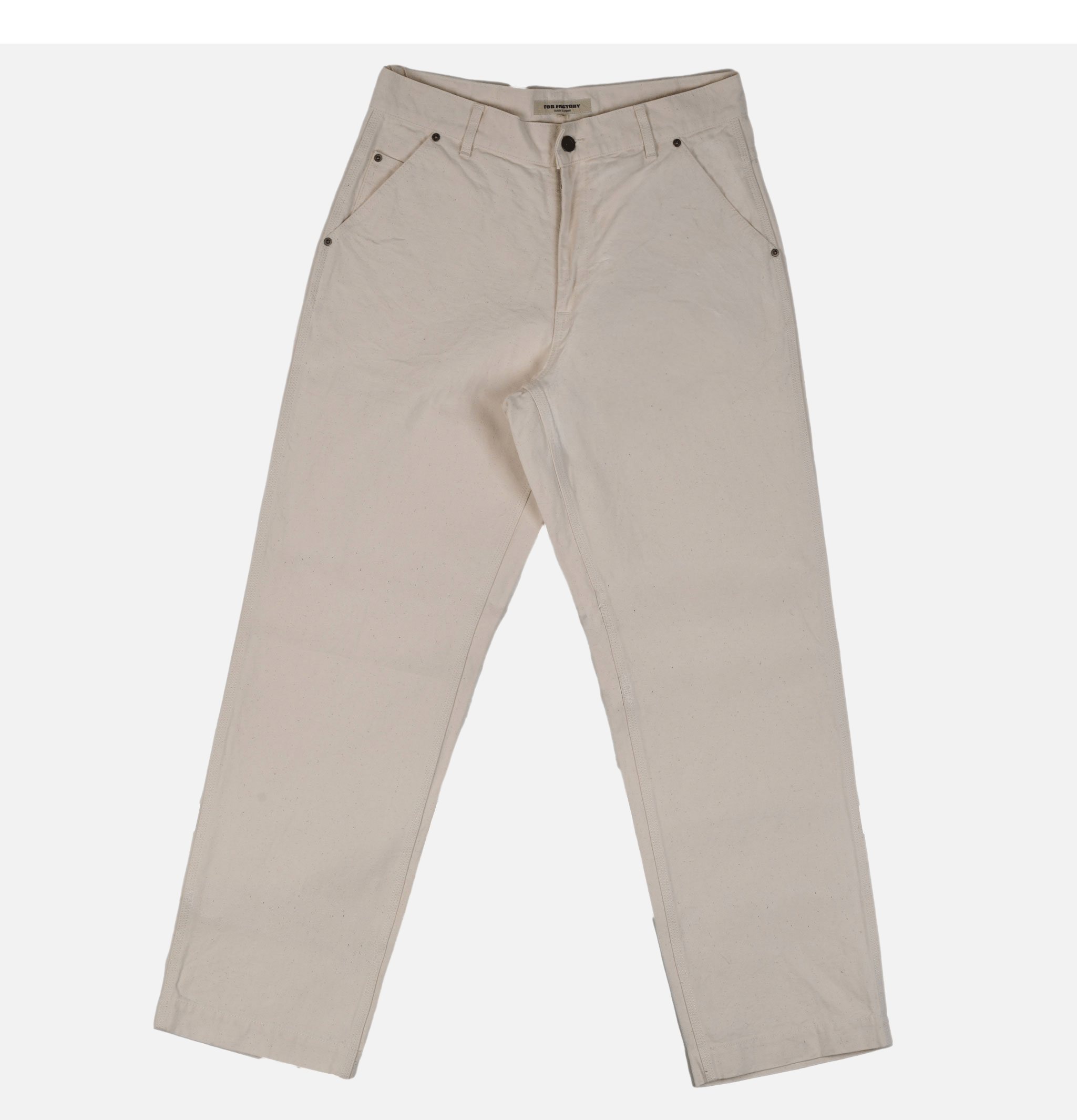 Fob Factory F0530 Cotton Duck Work Pants Ecru
