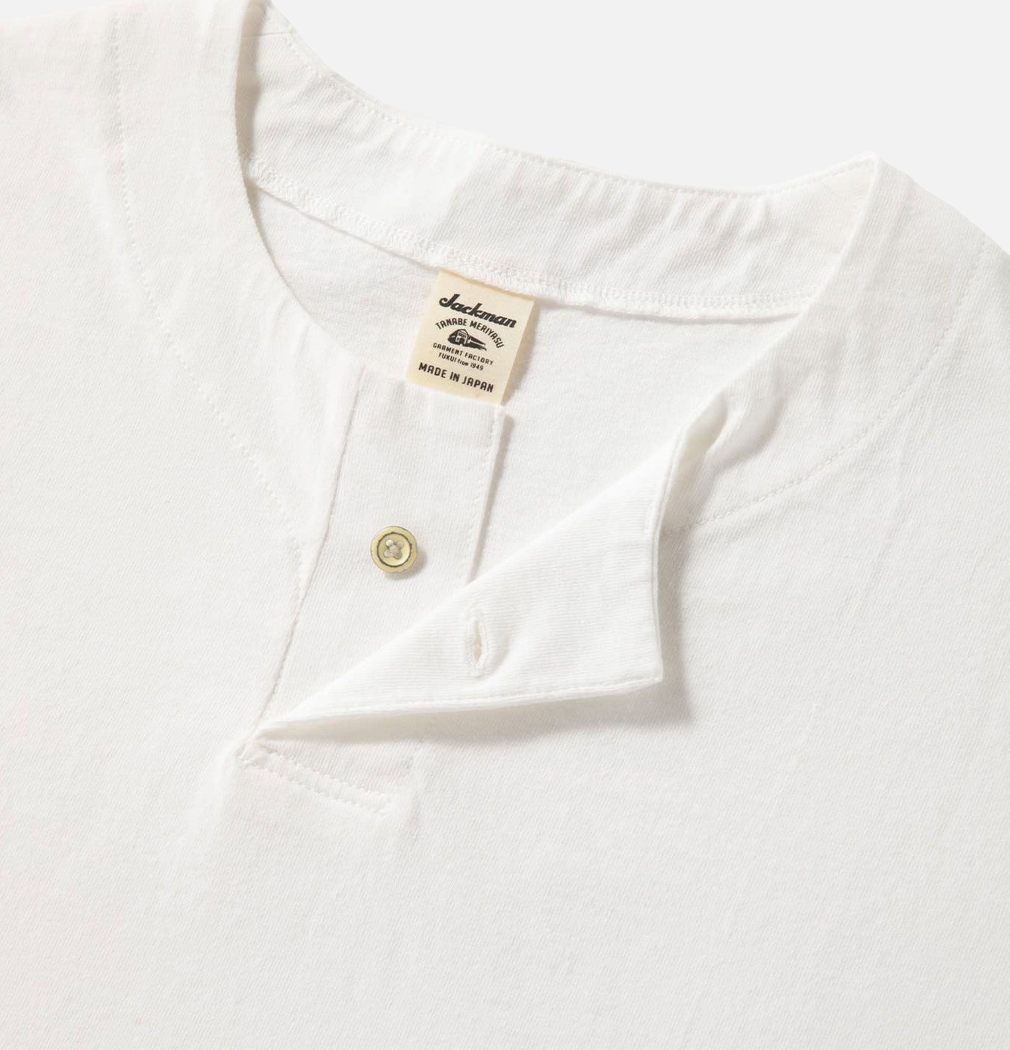 Jackman Henleyneck T-shirt Blanc