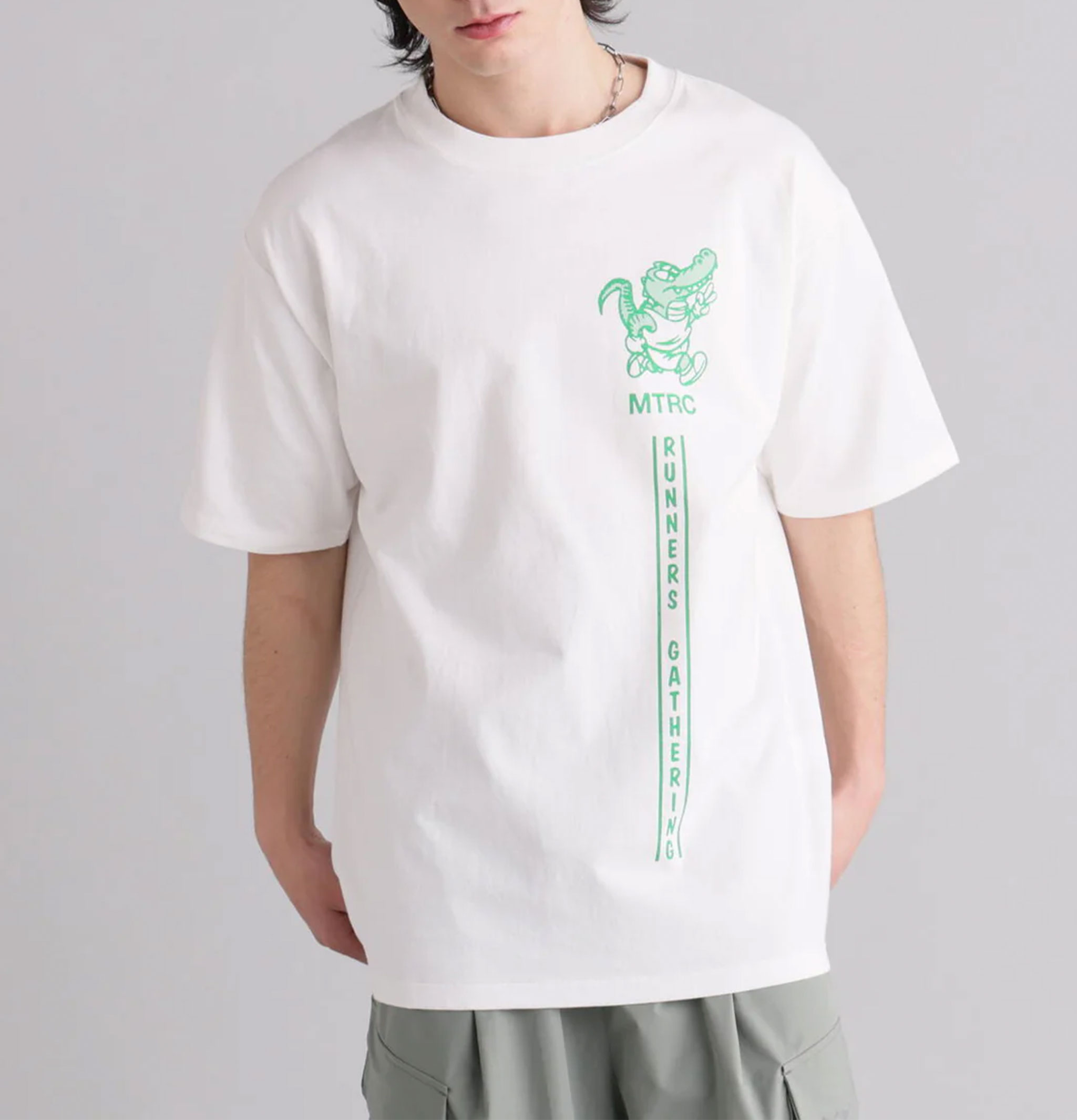 Manastash T-shirt Citee Crocodile Blanc