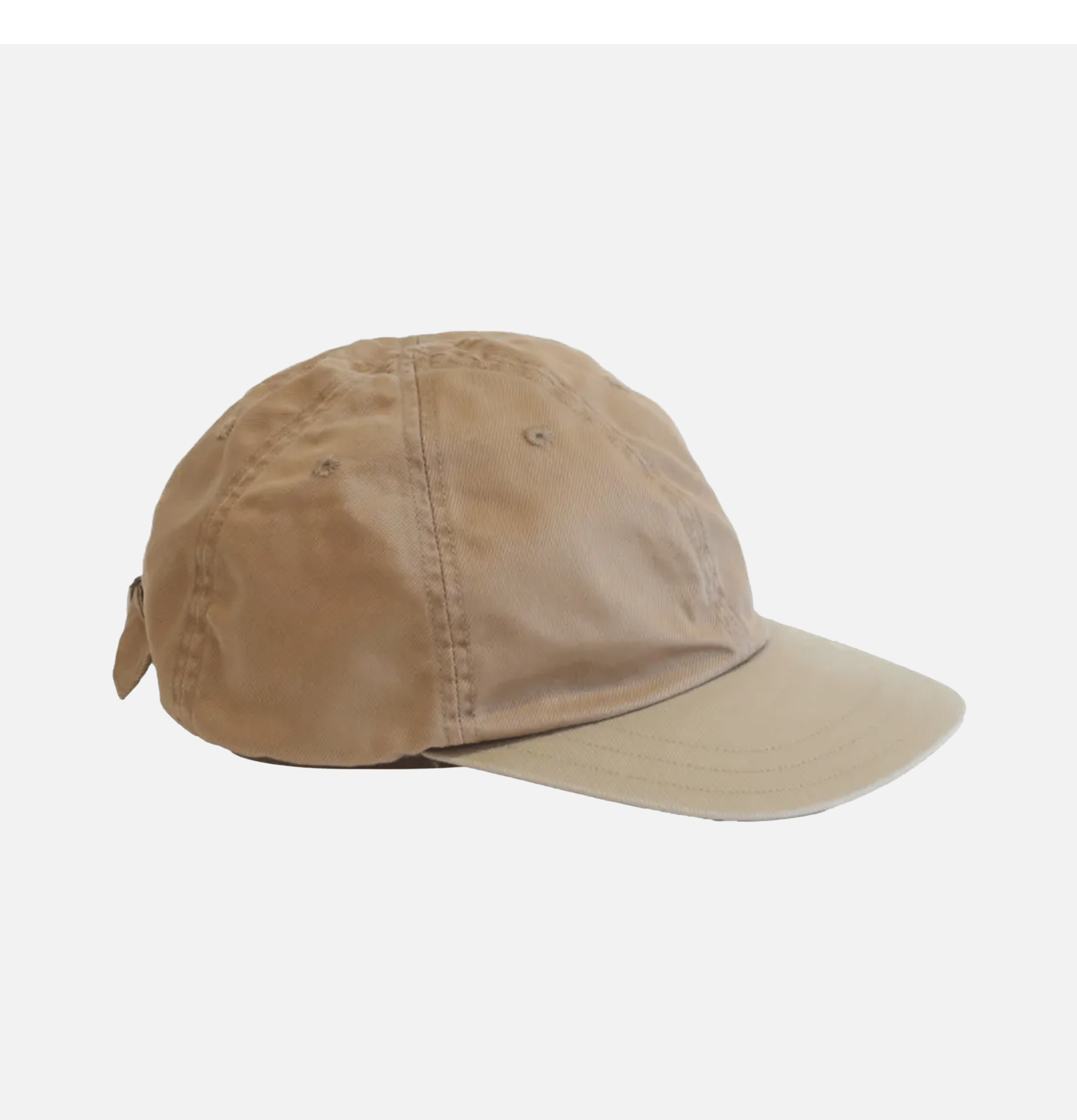 Decho Casquette Mil Drill Bicolor Ball Buckle Beige