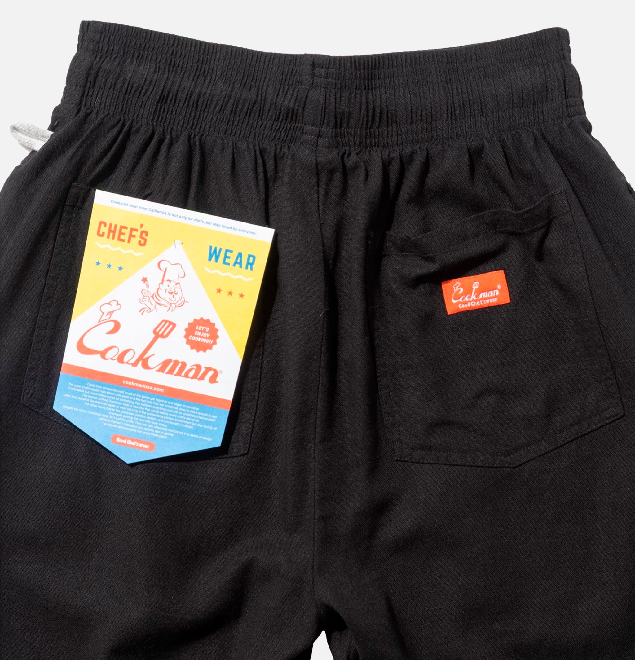 Cookman Chef Linen Shorts Black