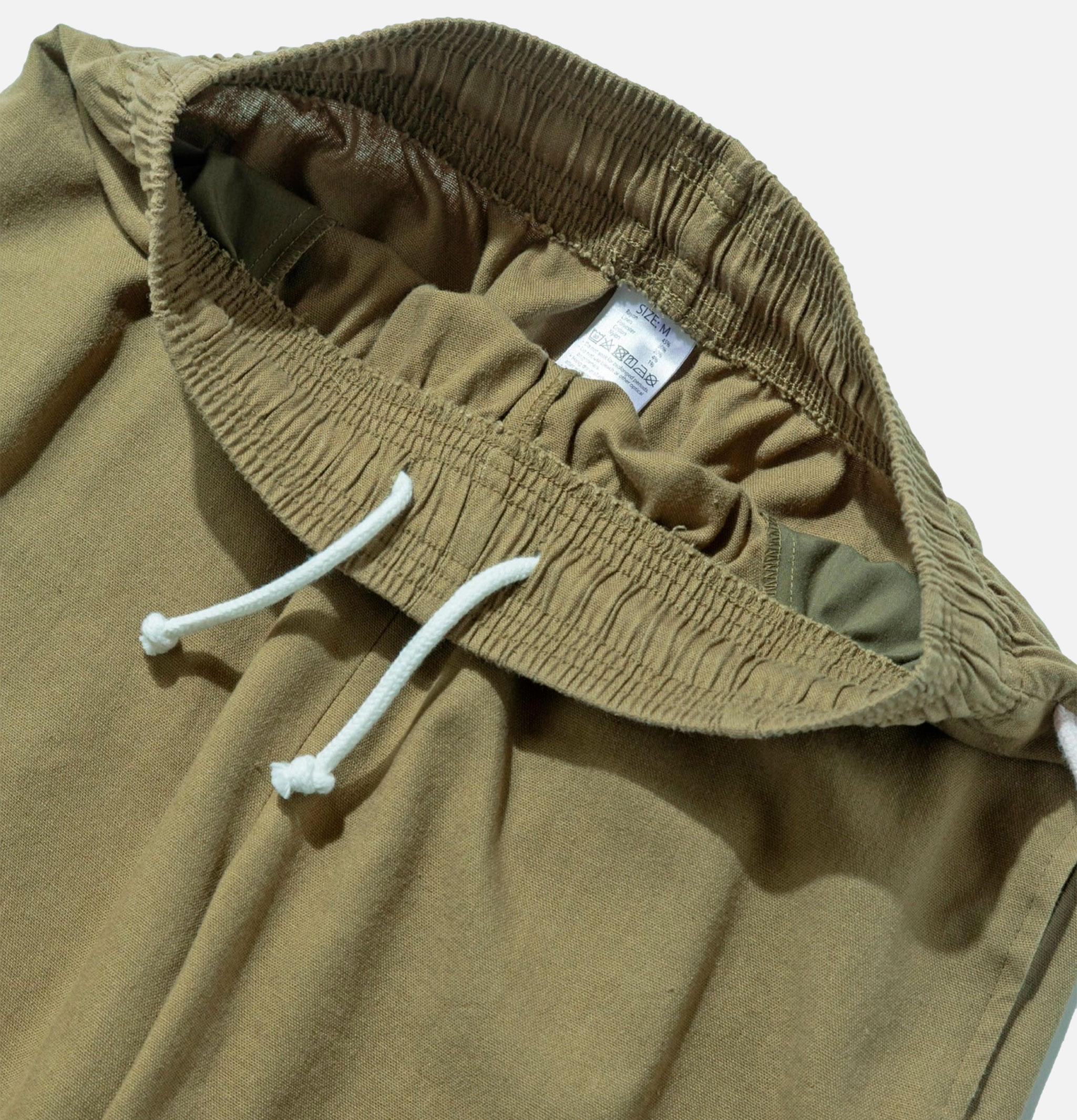Cookman Chef Linen Shorts Olive