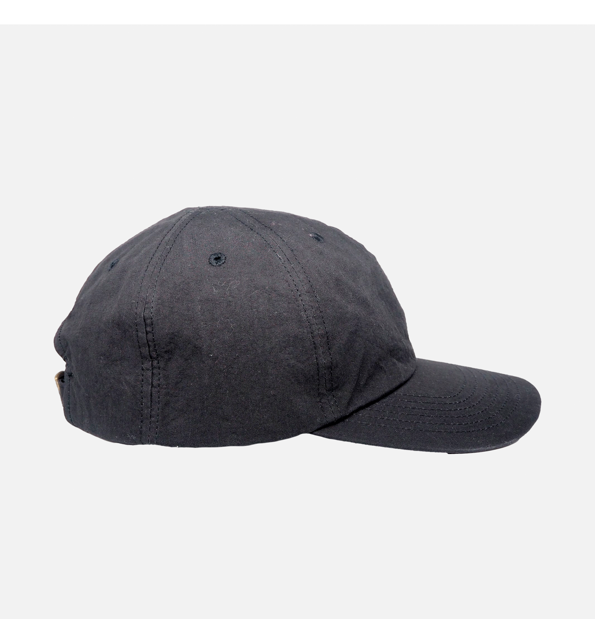 Found Feather 6pan Strap Cap Black