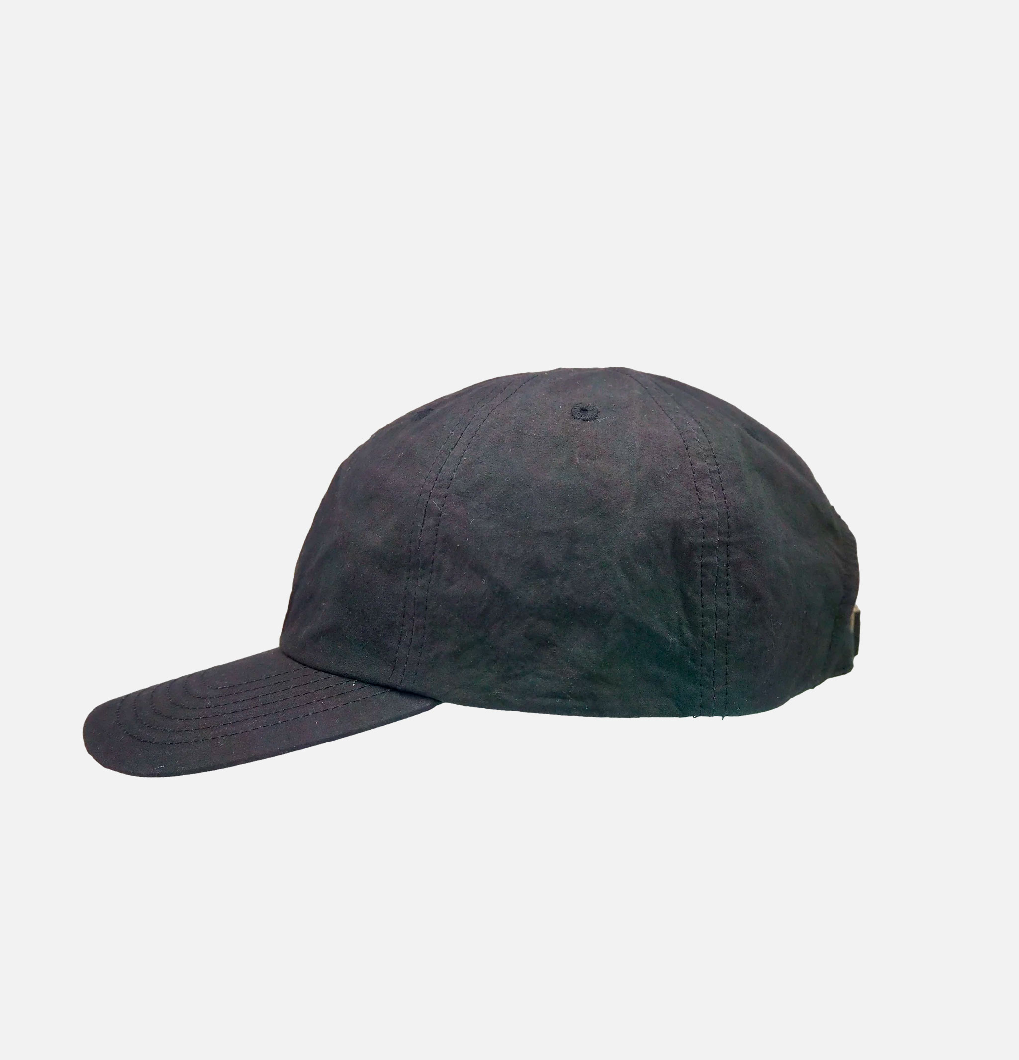 Found Feather 6pan Strap Cap Black
