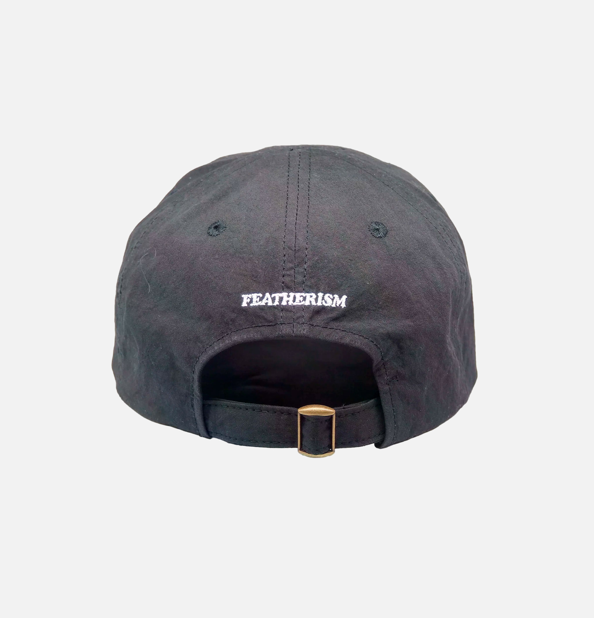 Found Feather 6pan Strap Cap Black