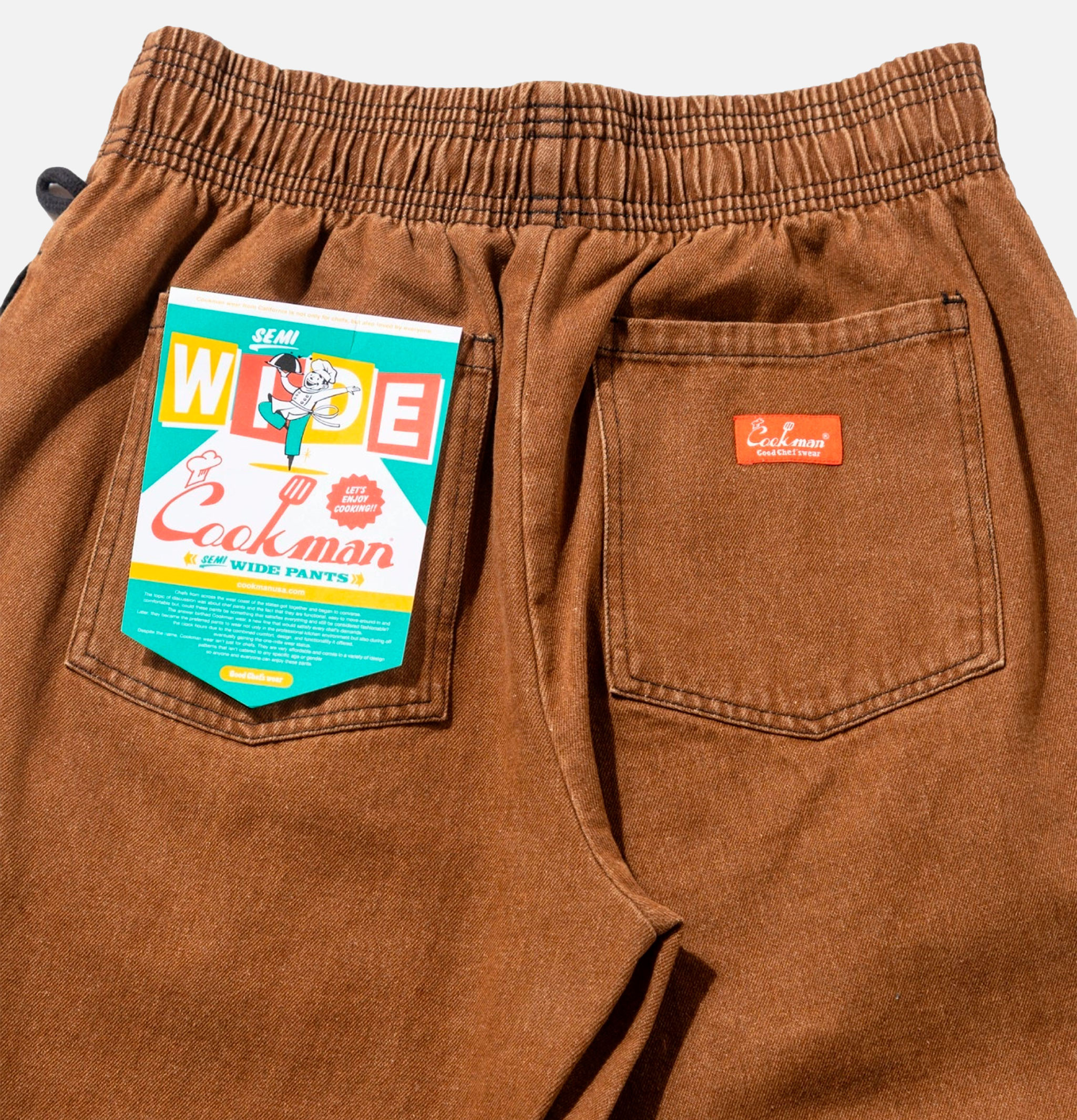 Cookman Semiwide Pant Denim Brown