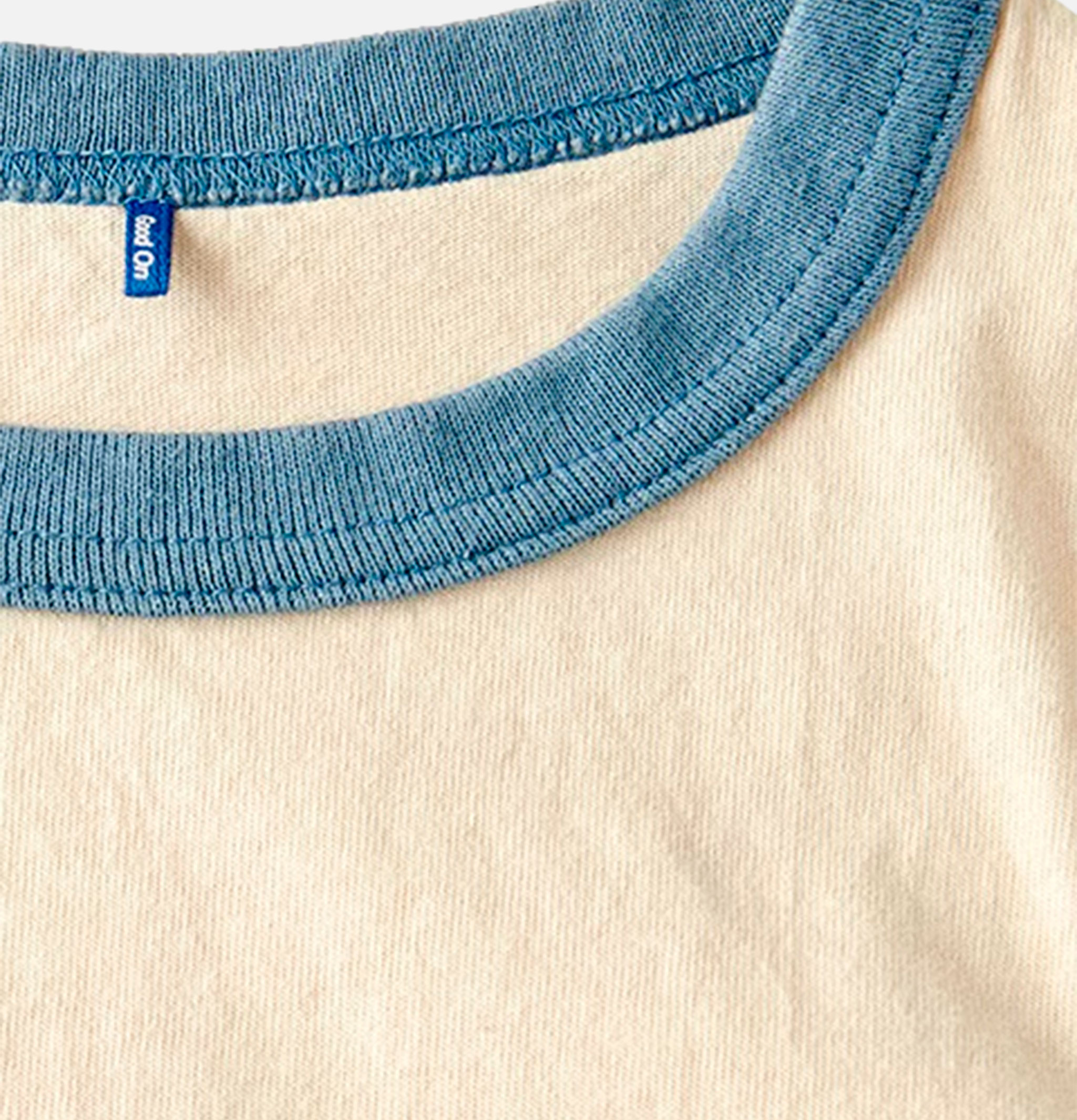 Good On Ringer Tee Natural Smoke