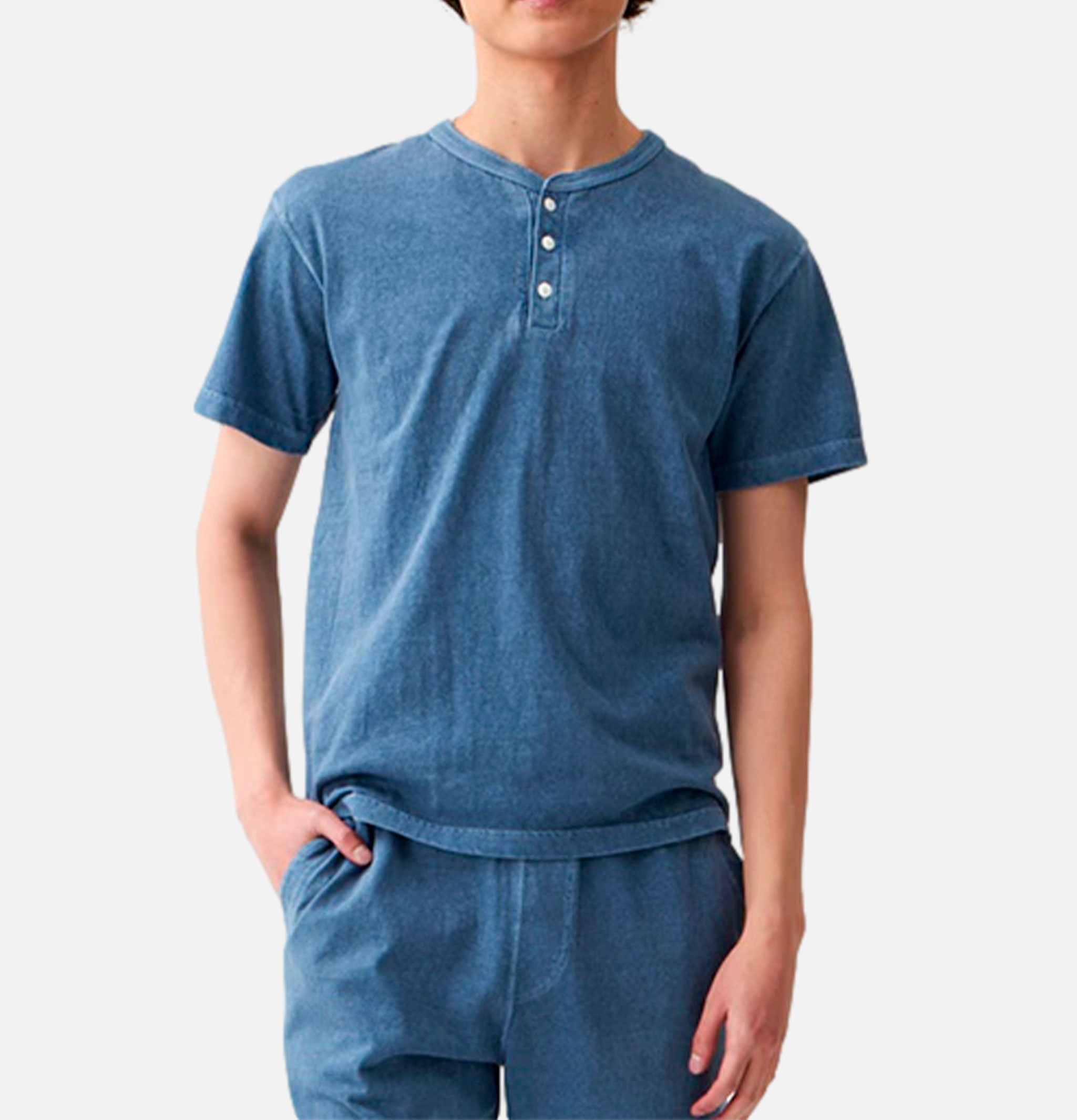 Good On Ss Henley Tee Ajisai