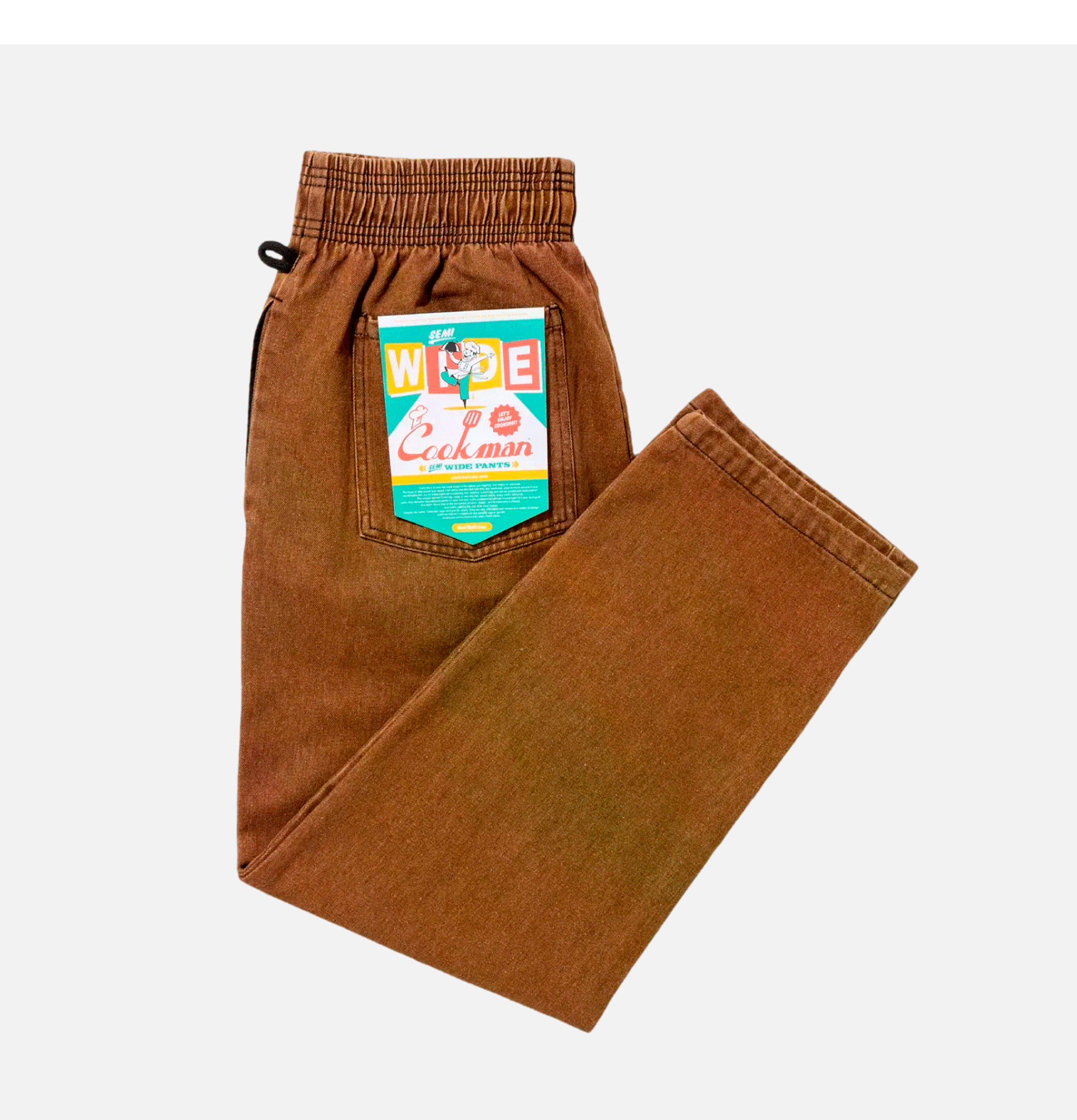 Cookman Semiwide Pant Denim Brown