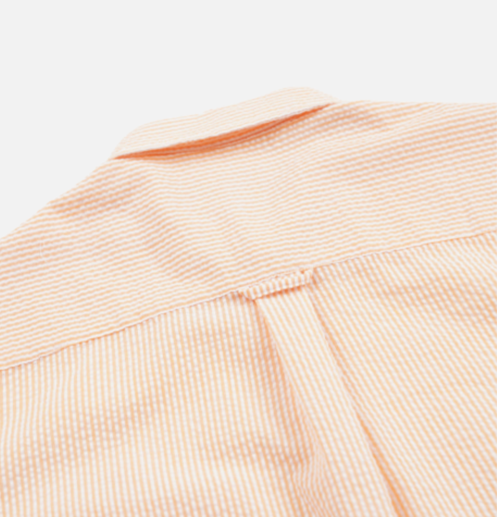Frizmworks Og Stripe Seersucker Half Shirt in Orange