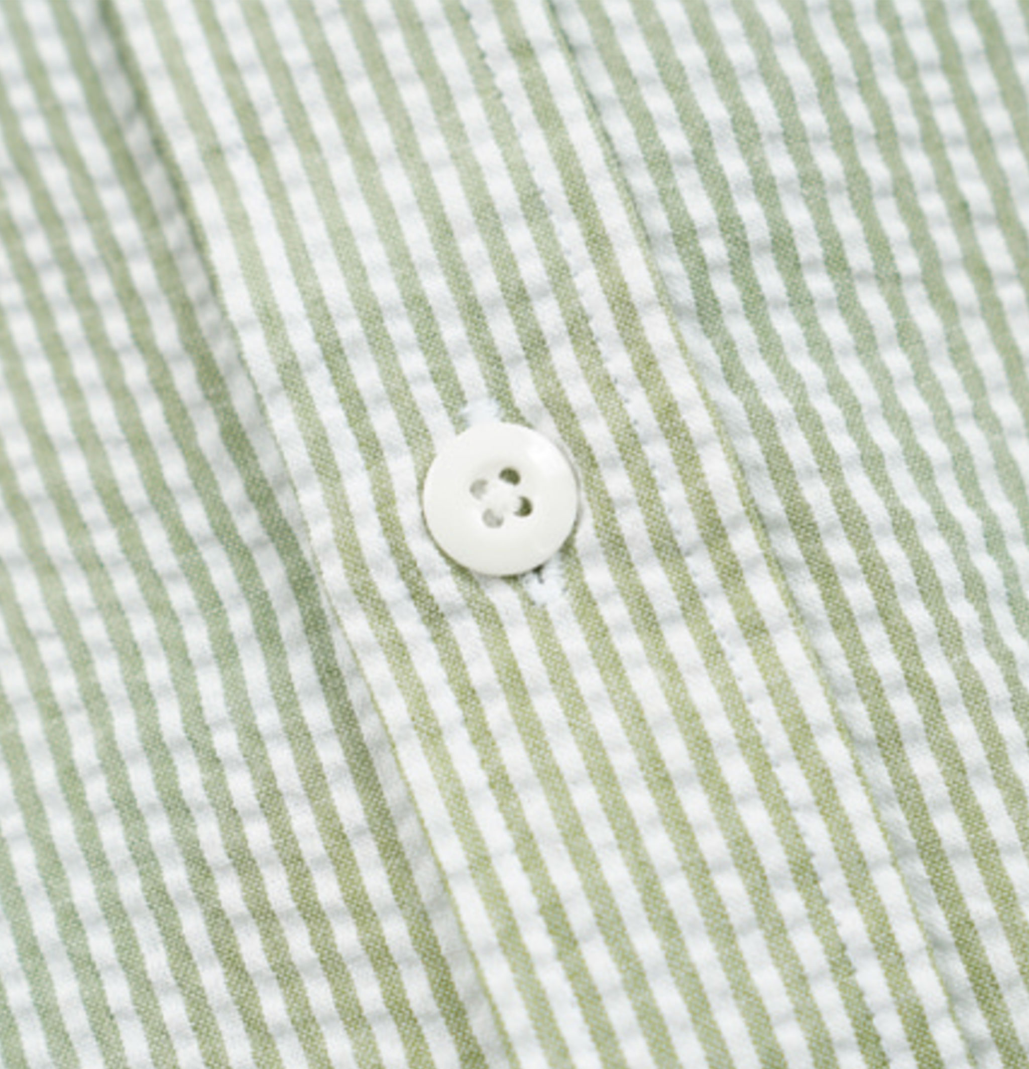 Frizmworks Og Stripe Seersucker Half Shirt in Green