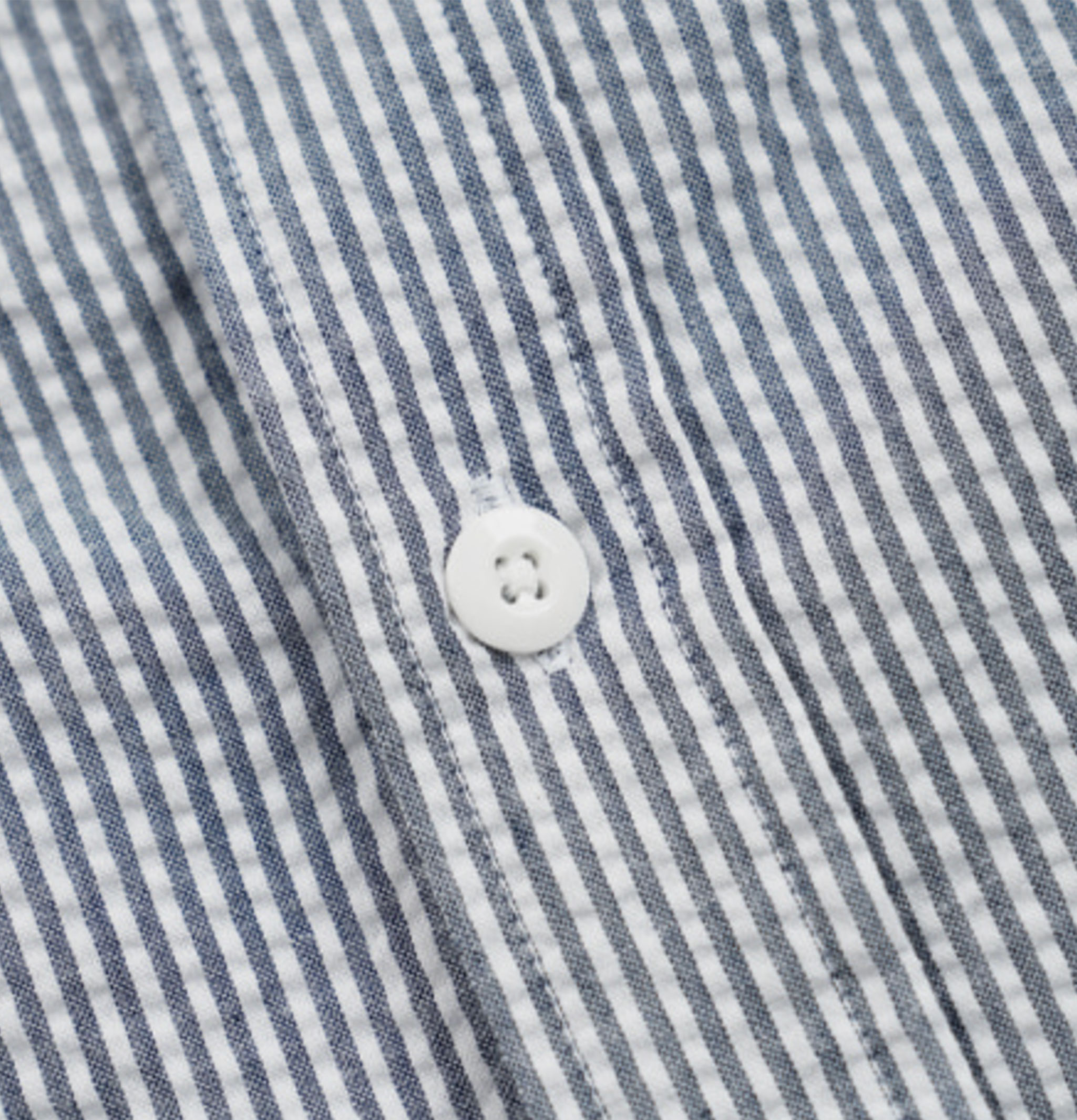 Frizmworks Og Stripe Seersucker Half Shirt in Blue