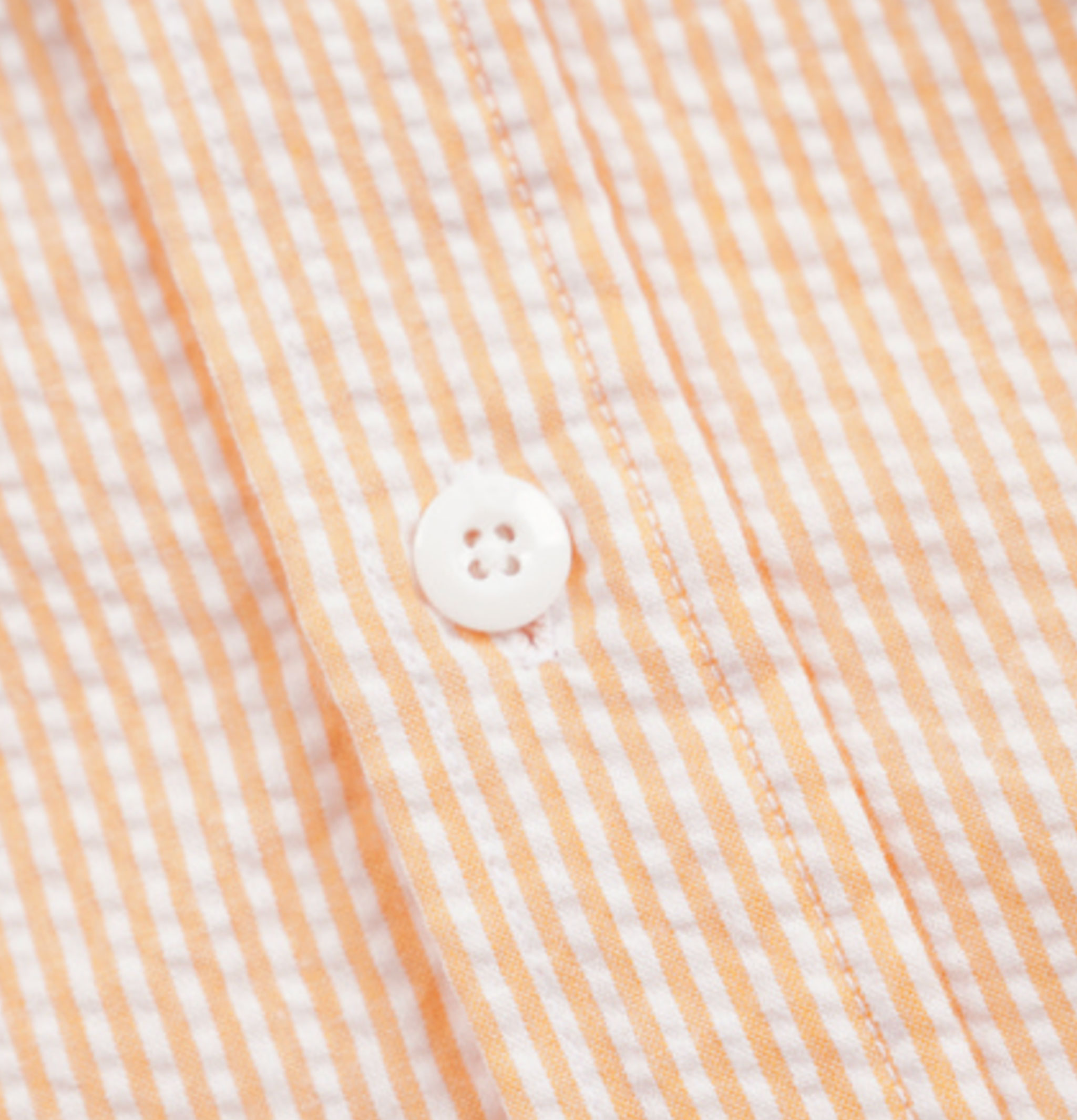 Frizmworks Og Stripe Seersucker Half Shirt in Orange