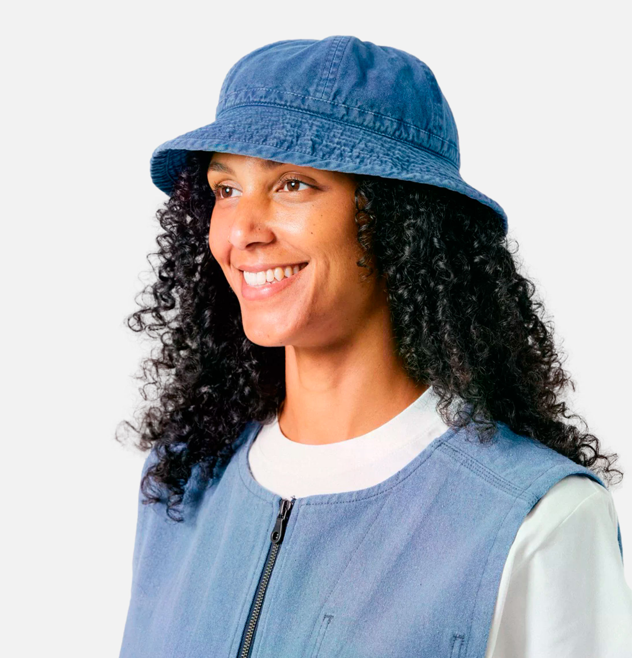 Snow Peak Sulfur Dyed Fade Hat Blue