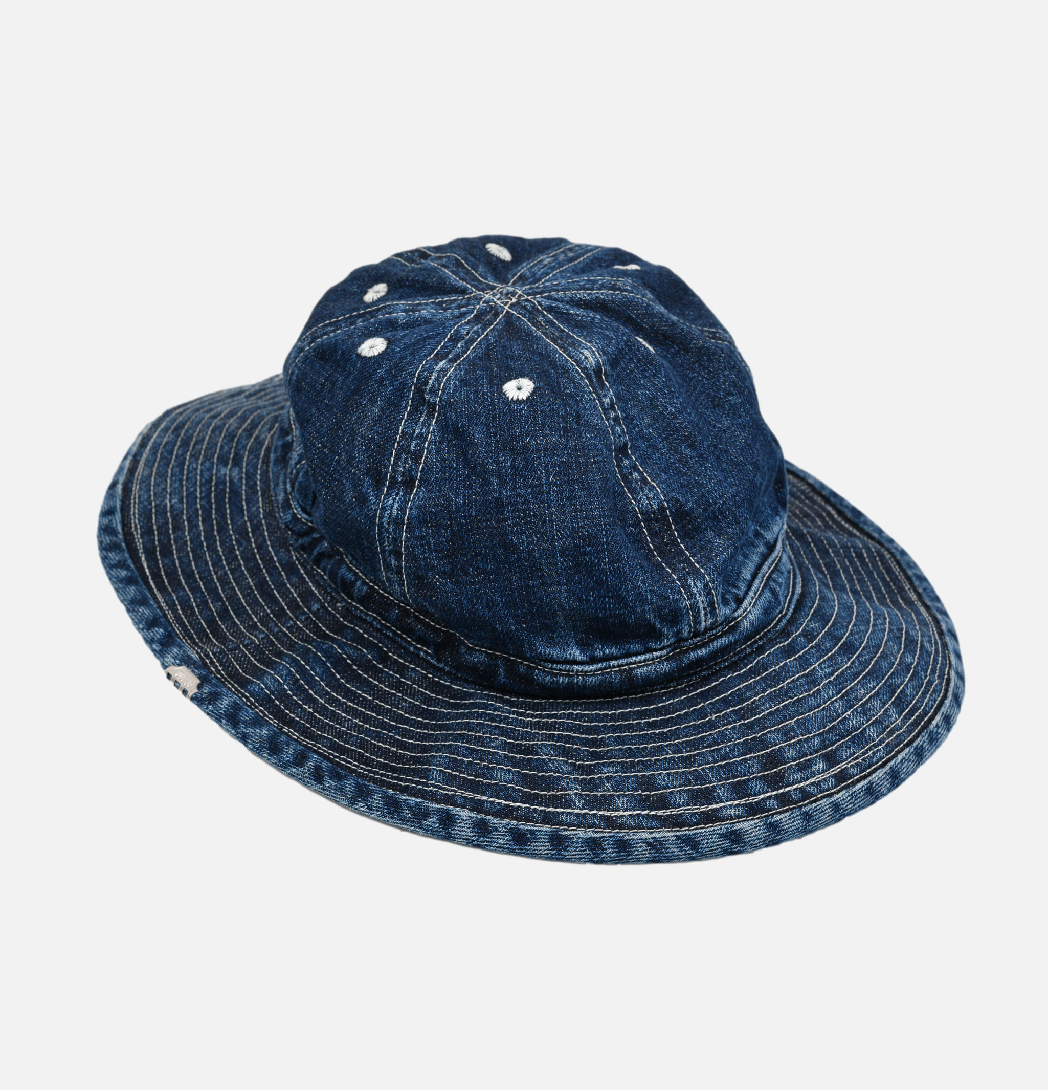 Decho Xx Denim 6-Panel Buckle Cap, Indigo
