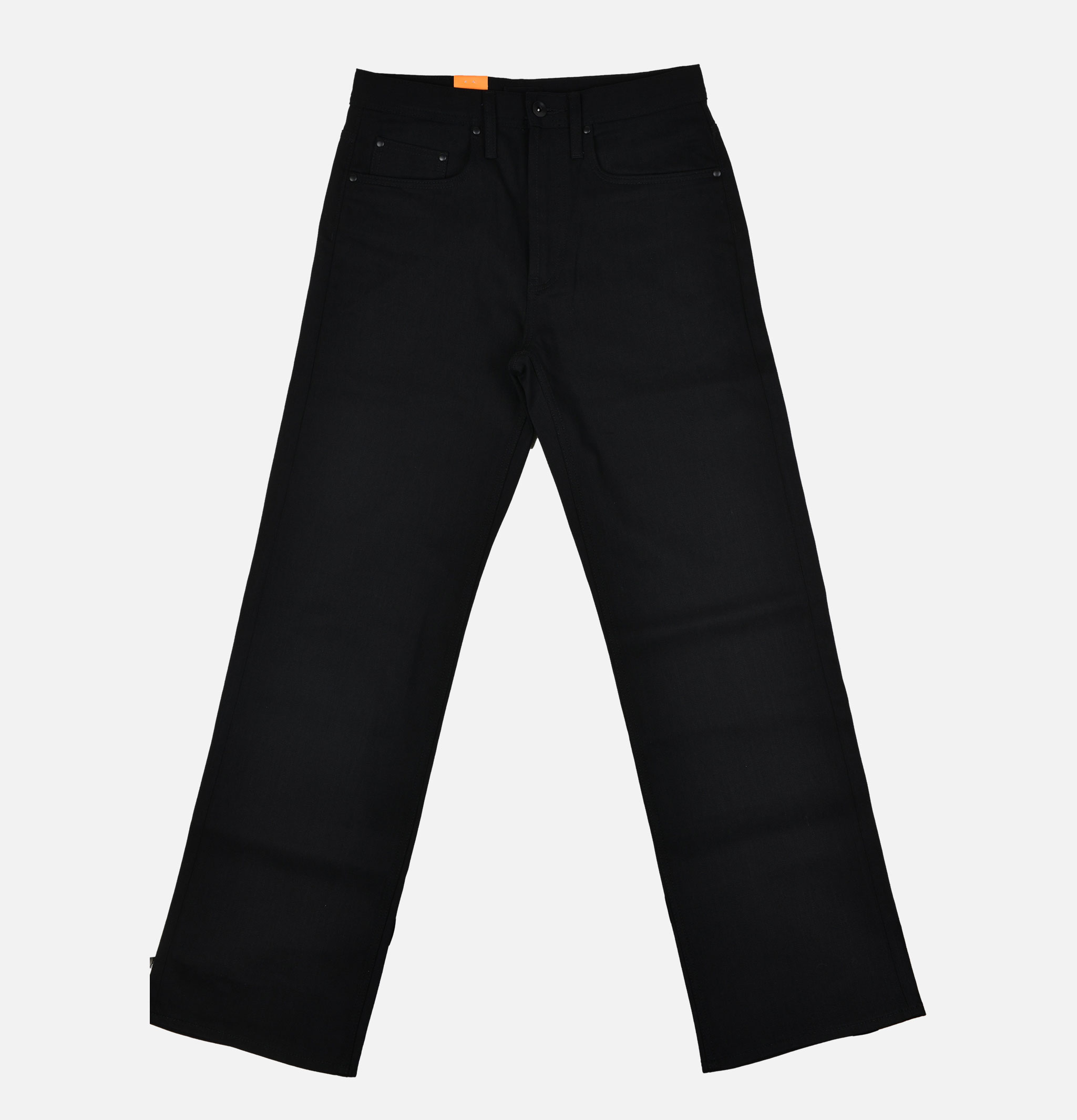 Unbranded Brand Jean UB744 Wide Straight Fit Selvedge 11oz Black