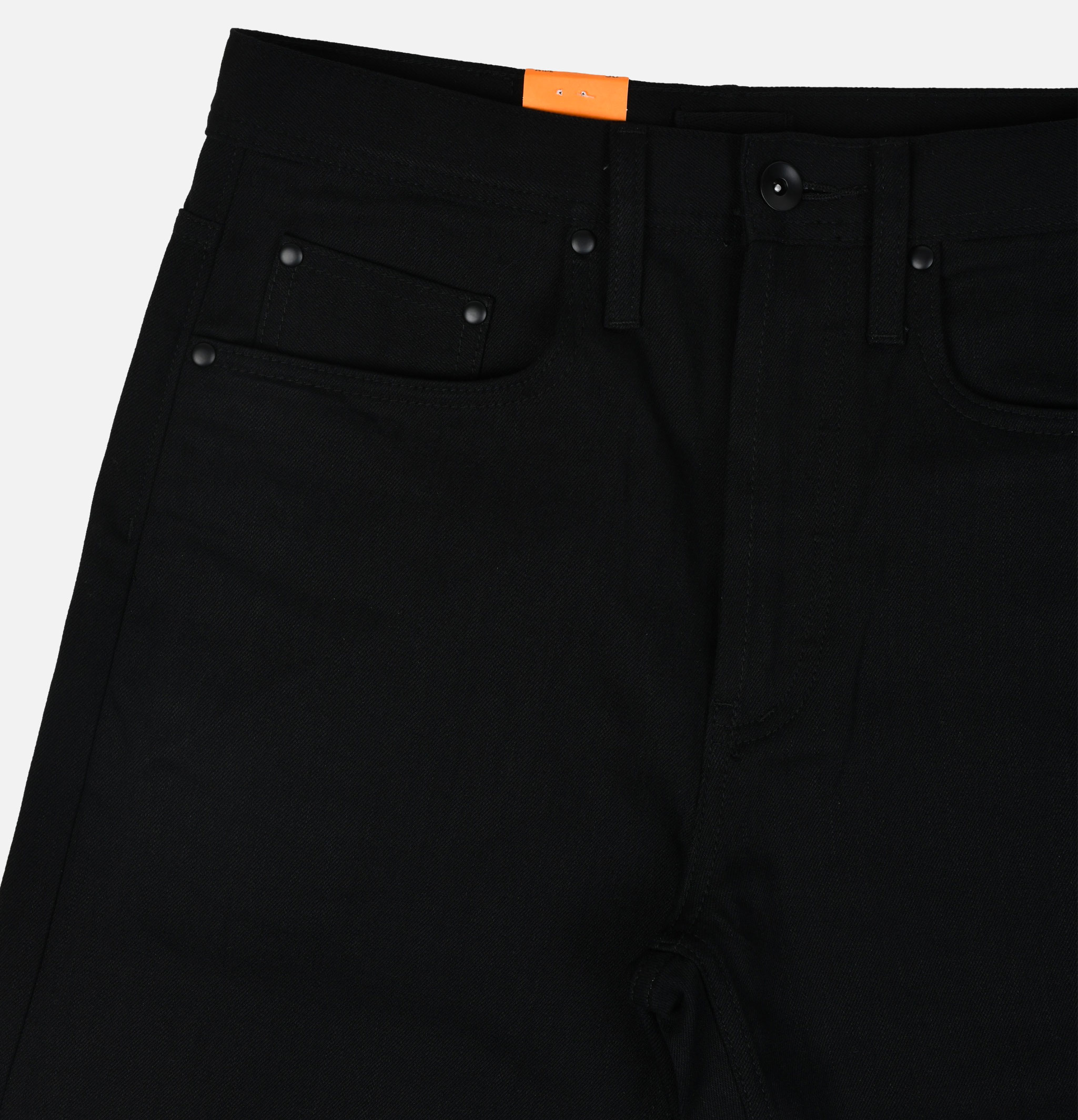 Unbranded Brand Jean UB744 Wide Straight Fit Selvedge 11oz Black