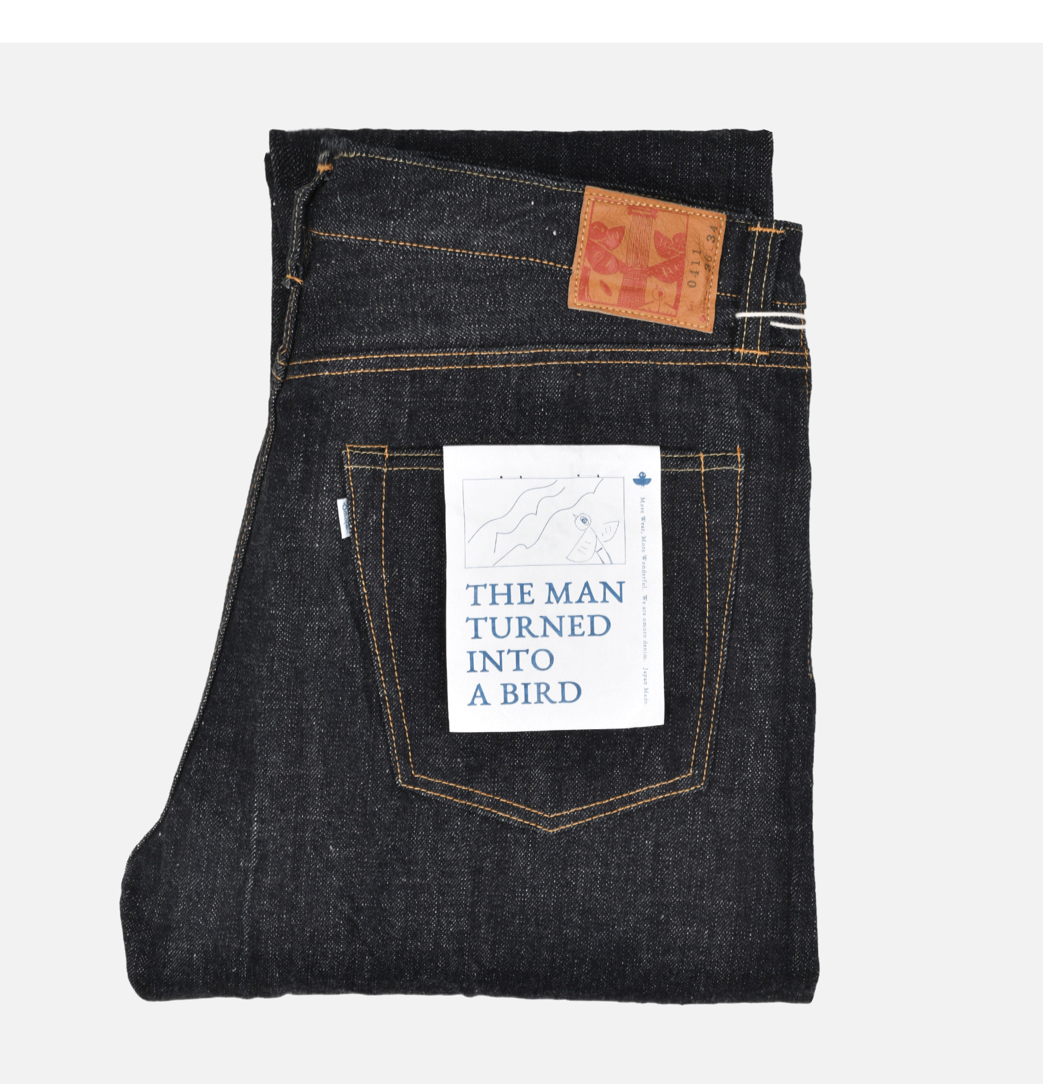 Omoto Denim Jeans 411 Straight 15oz Slub Nep Ow