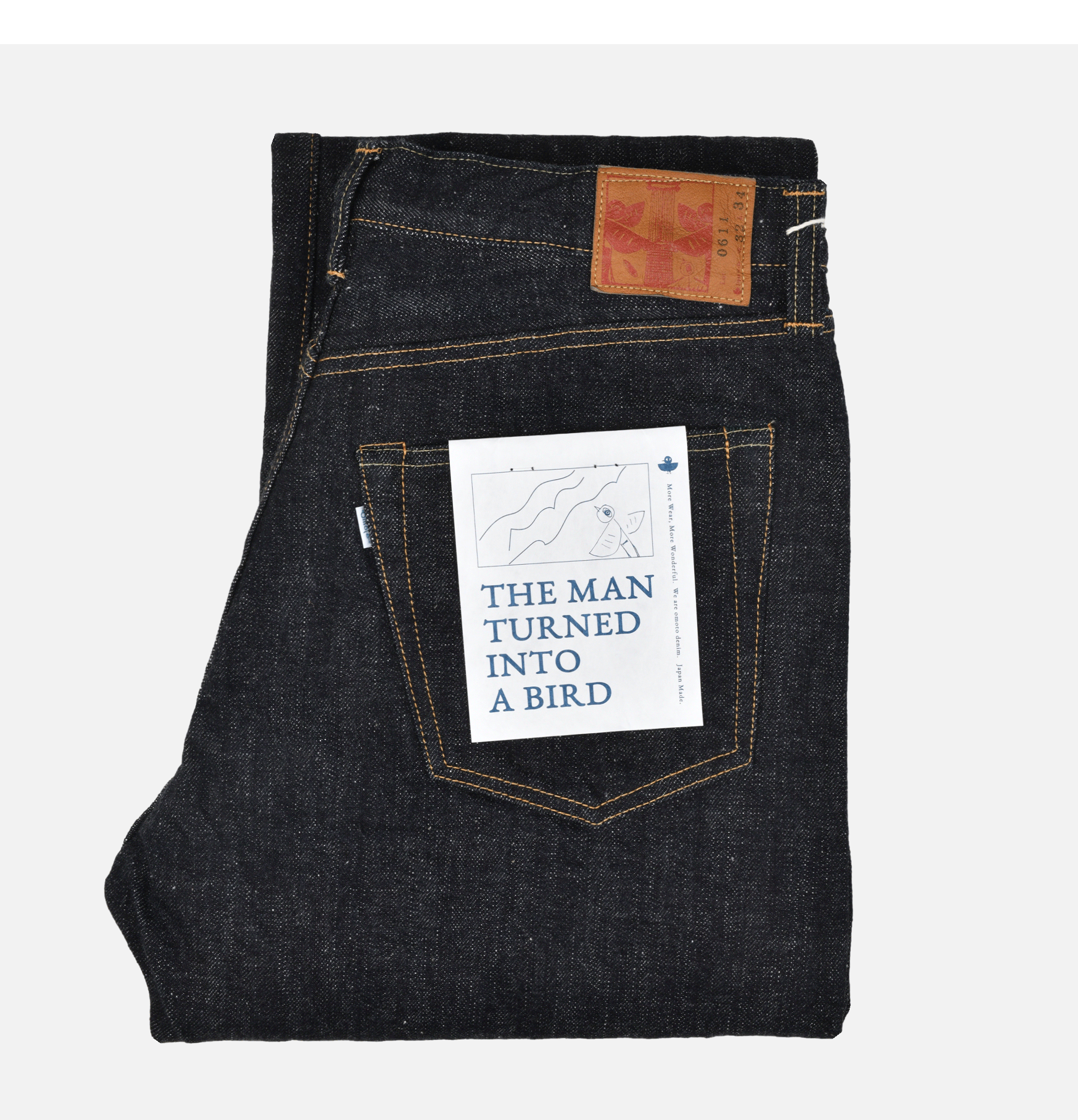 Omoto Denim Jeans 611 Relax Fit 15oz Slub Nep Ow