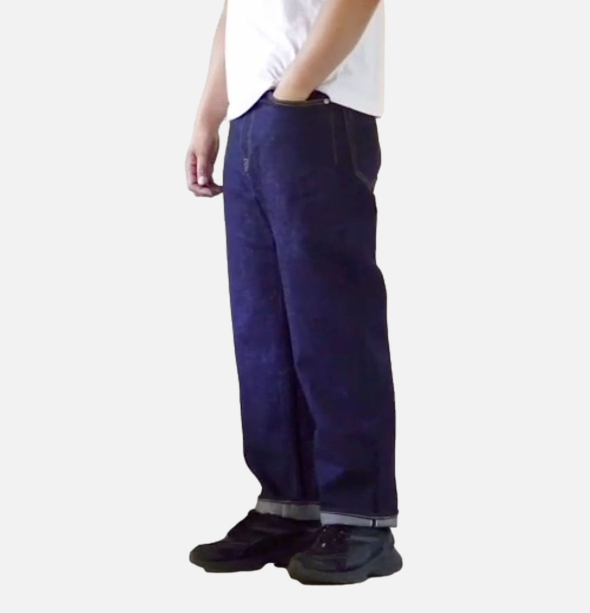 Omoto Denim Jeans 811 Loose Wide 15oz Slub Nep Ow