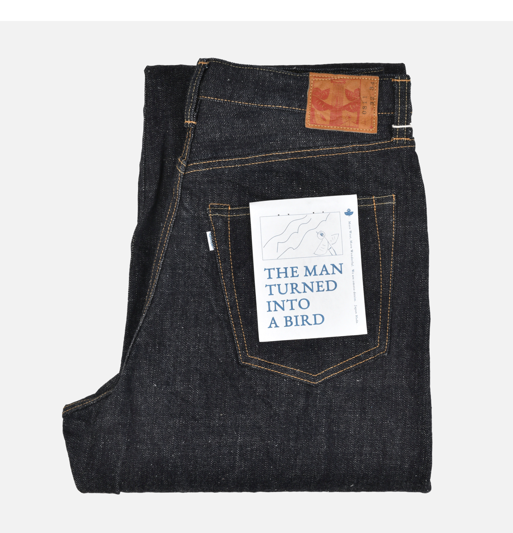 Omoto Denim Jeans 811 Loose Wide 15oz Slub Nep Ow