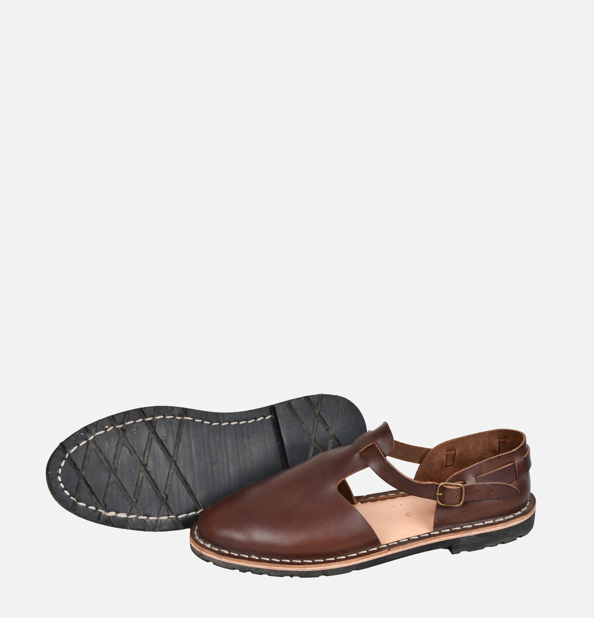 Steve Mono Handcrafted Sandals 10/31 Coffee