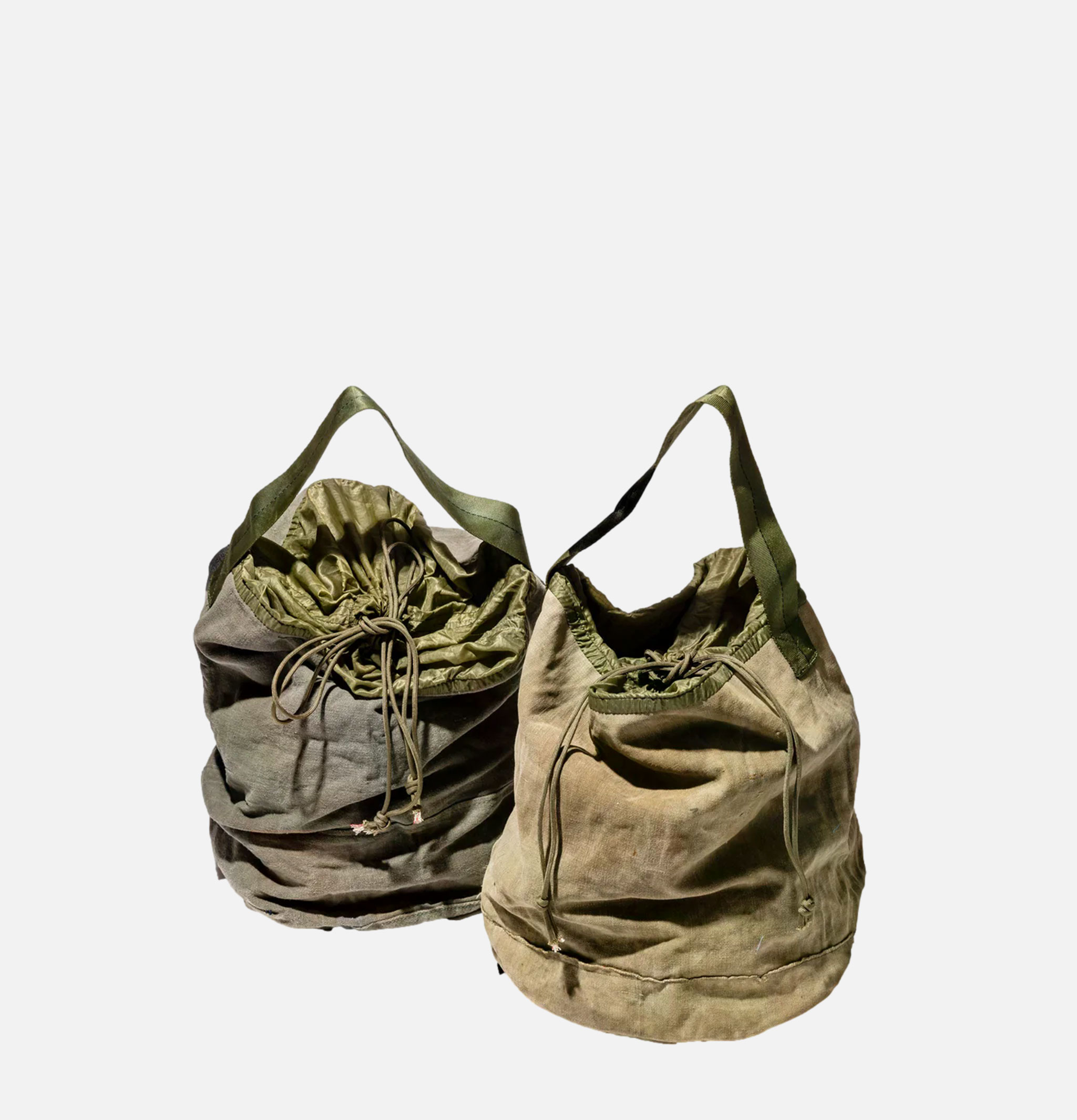Puebco Old Tent Drawstring Bag, Olive