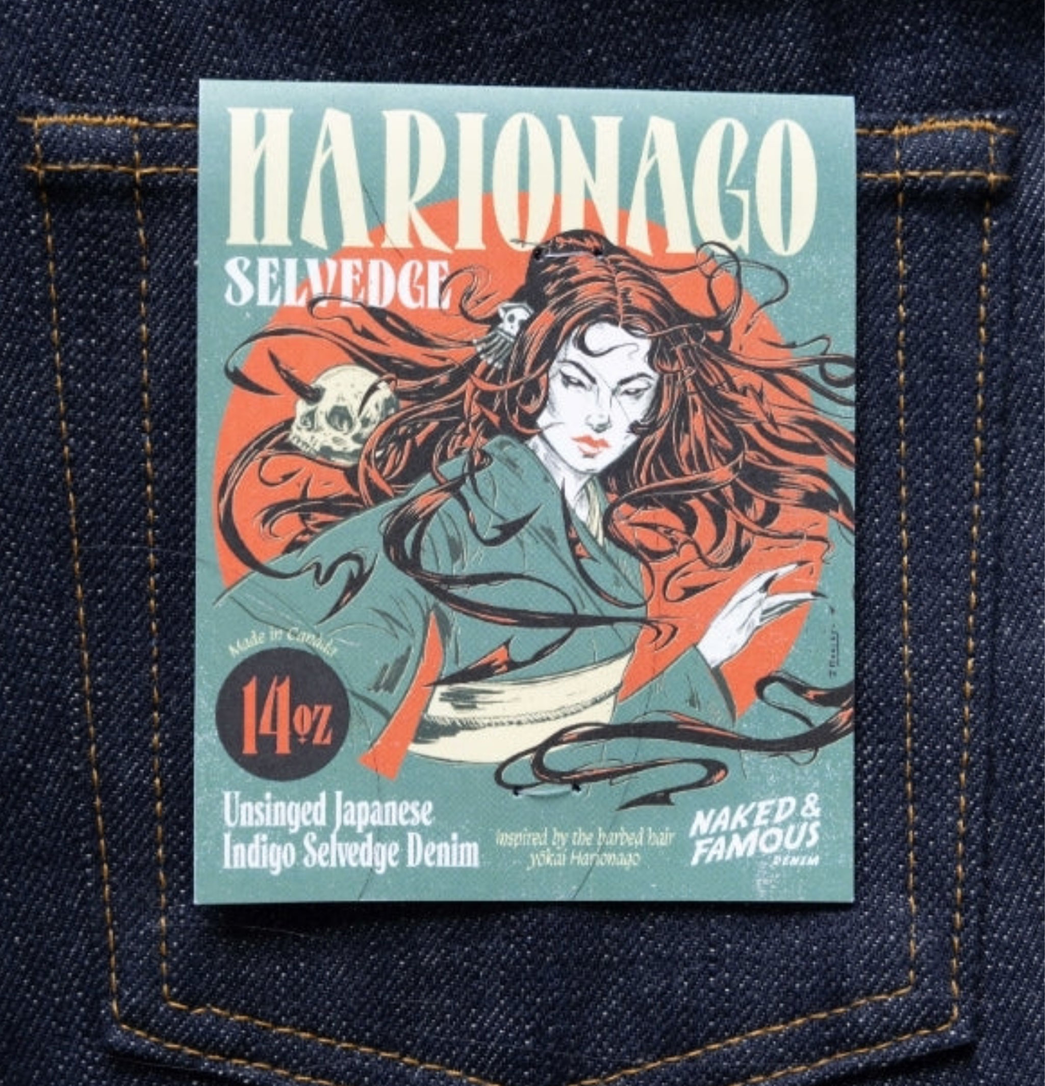 Naked & Famous Weird Guy Harionago Selvedge