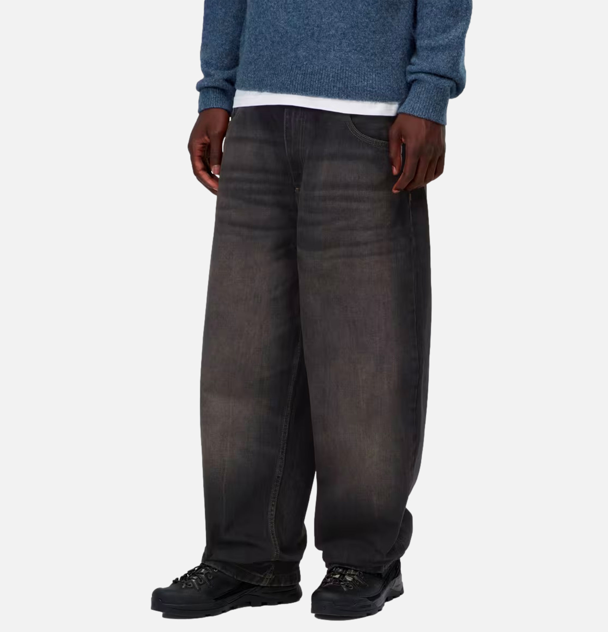 Carhartt WIP Brandon Pant Black Tobacco Used Wash