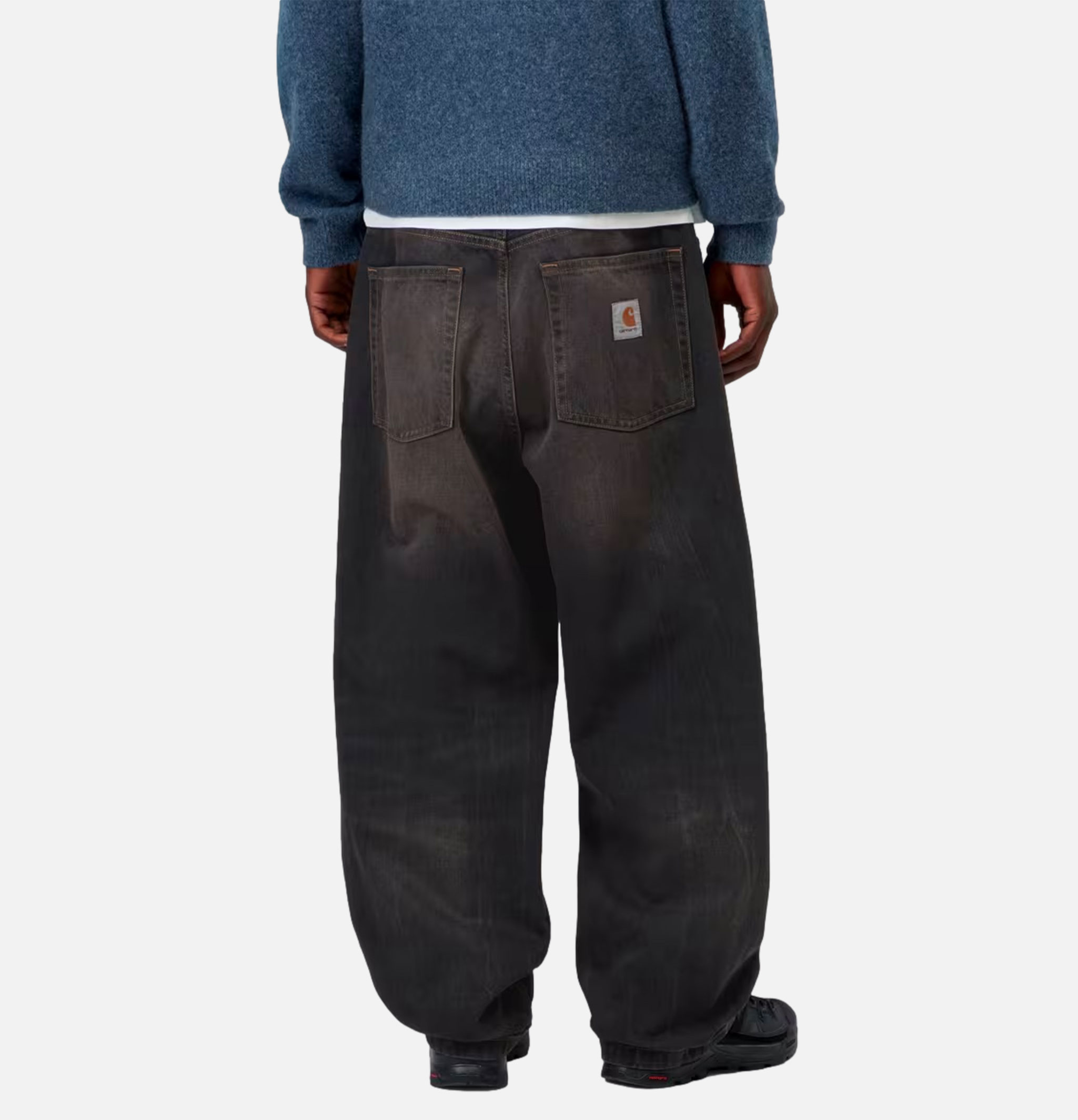 Carhartt WIP Brandon Pant Black Tobacco Used Wash