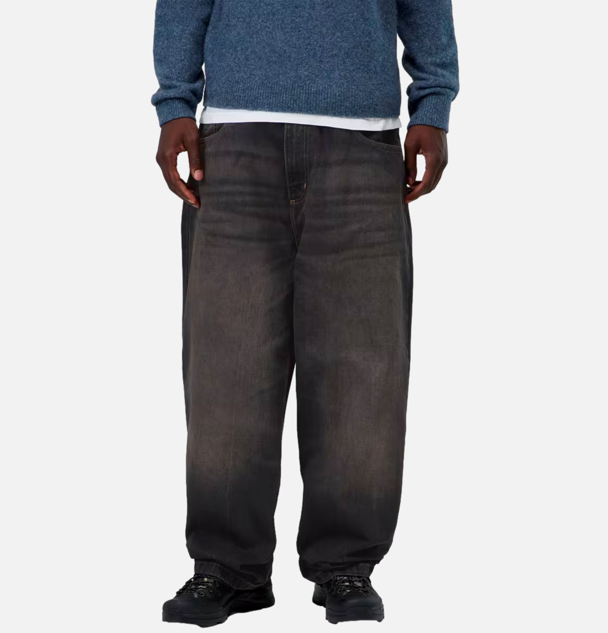 Carhartt WIP Brandon Pant Black Tobacco Used Wash