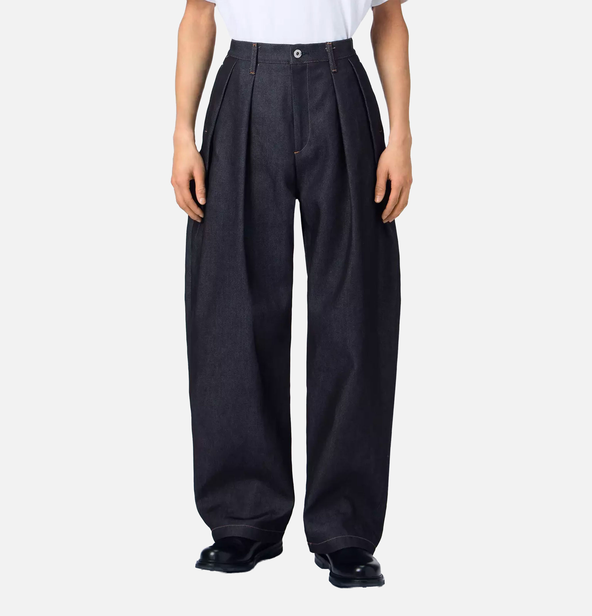 Japan Blue Jeans Light Two Tuck Loose Trousers 9oz Rigid