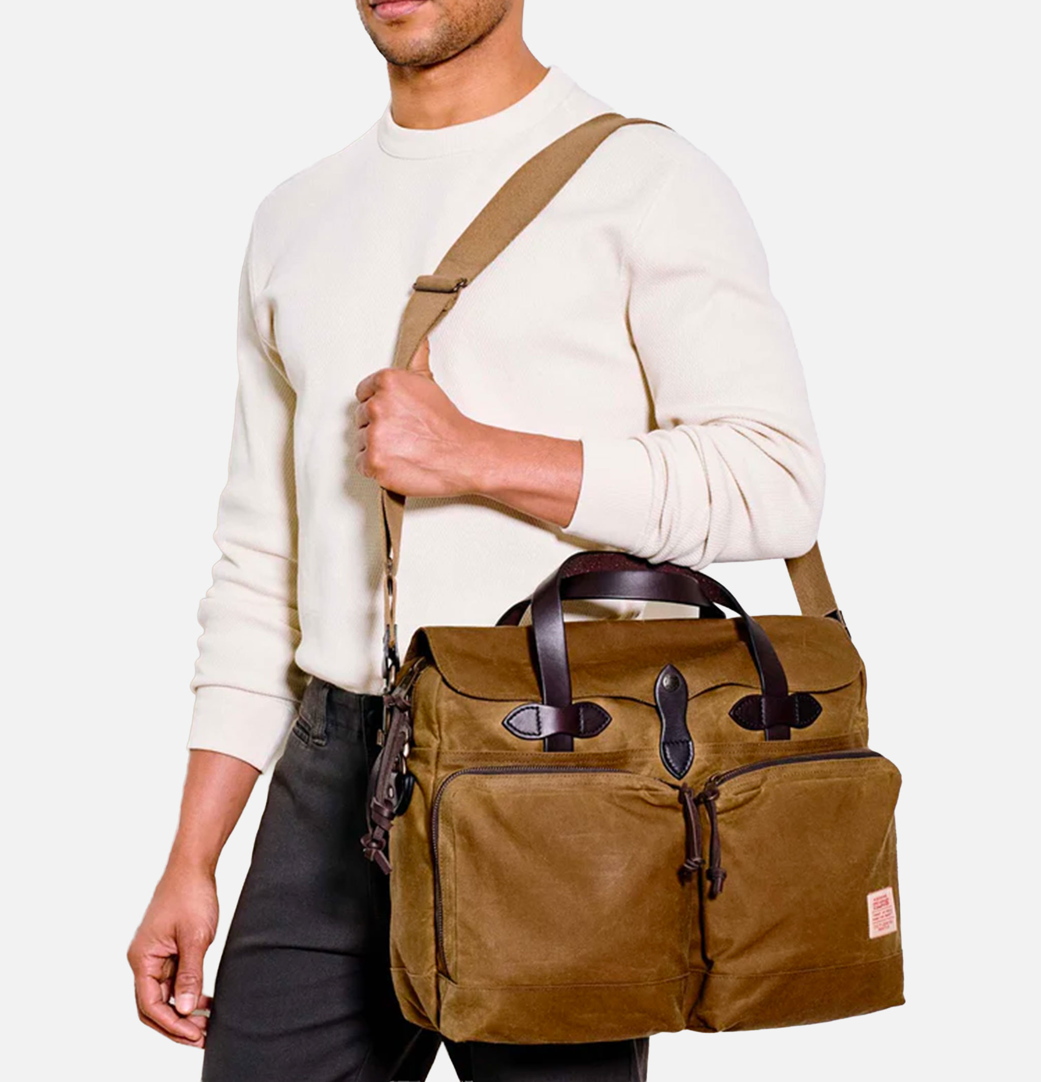 Filson 24 Hour Tin Briefcase Dark Tan