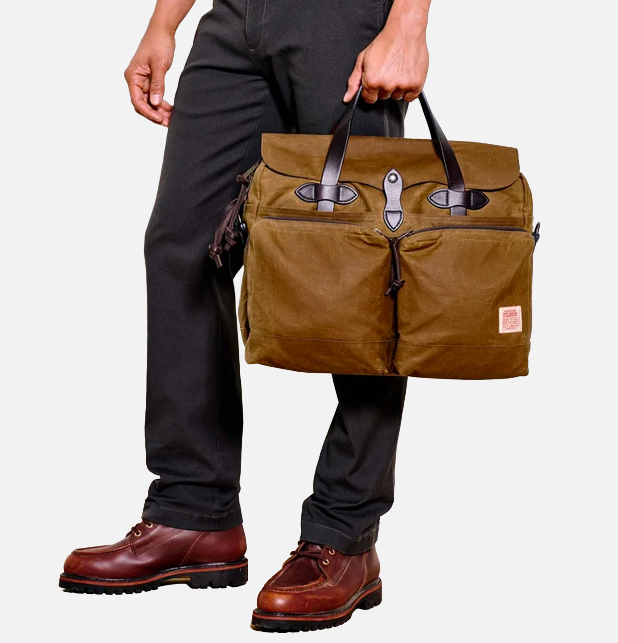 Filson 24 Hour Tin Briefcase Dark Tan