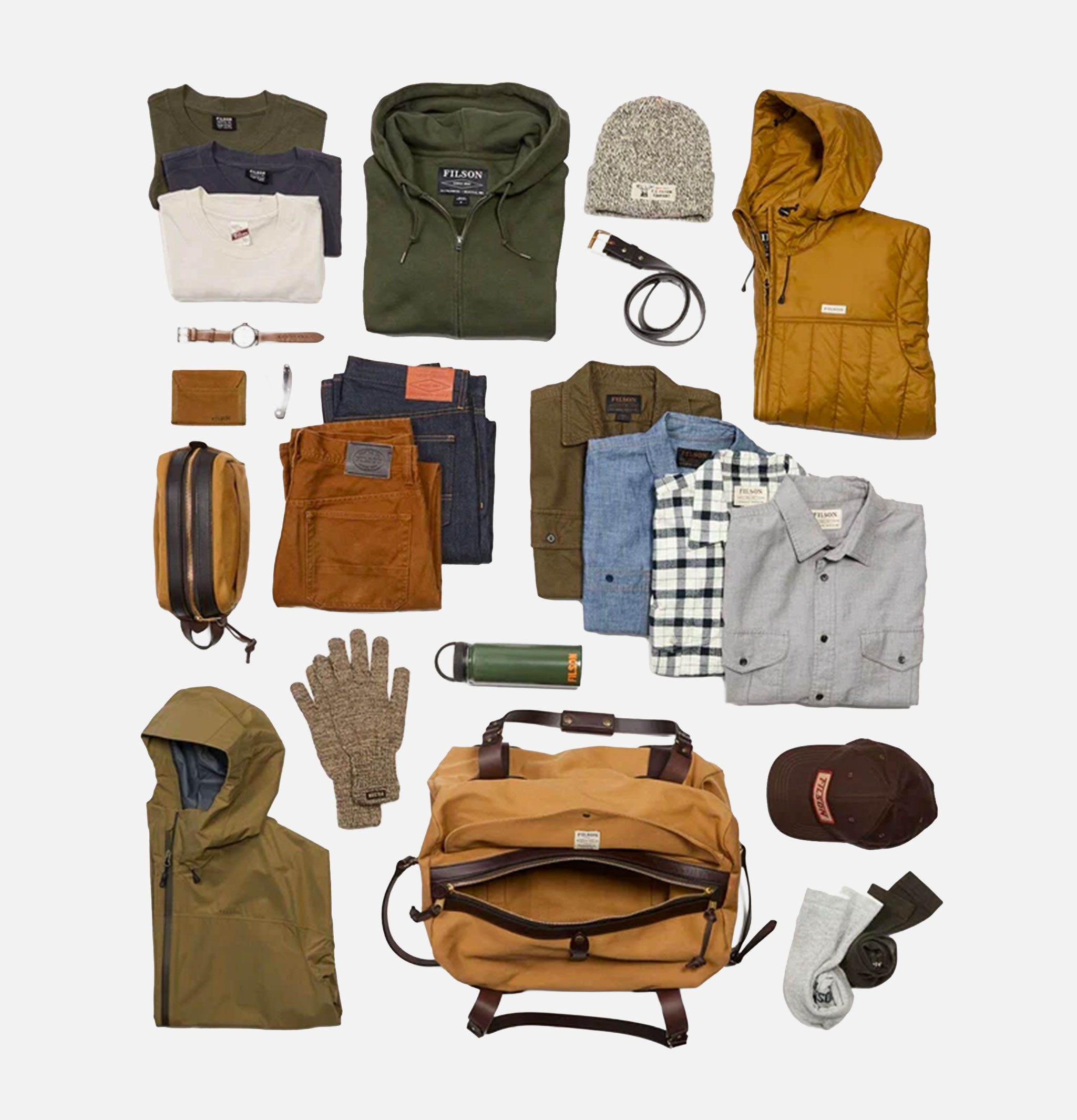 Filson Medium Tan Duffle Bag