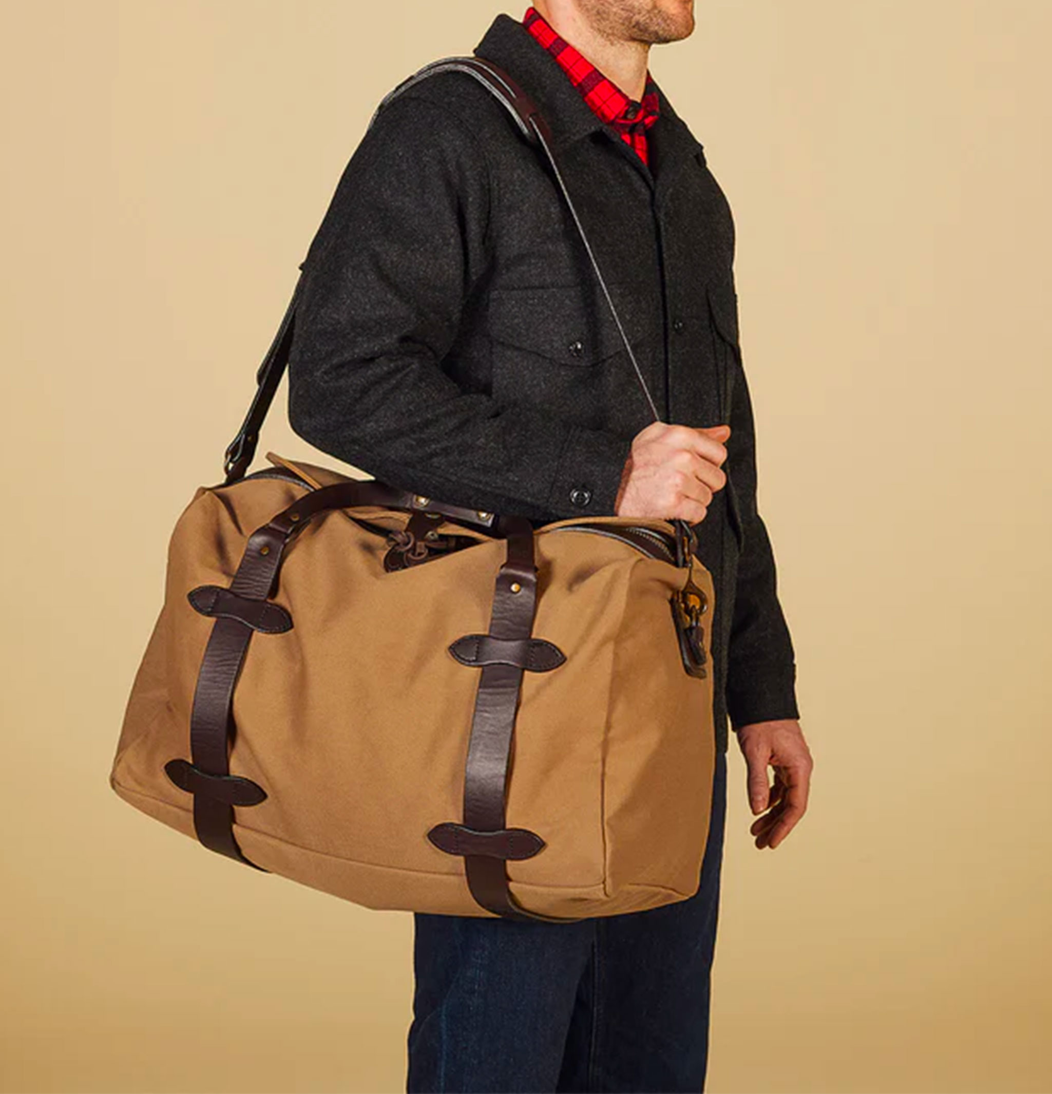 Filson Medium Tan Duffle Bag
