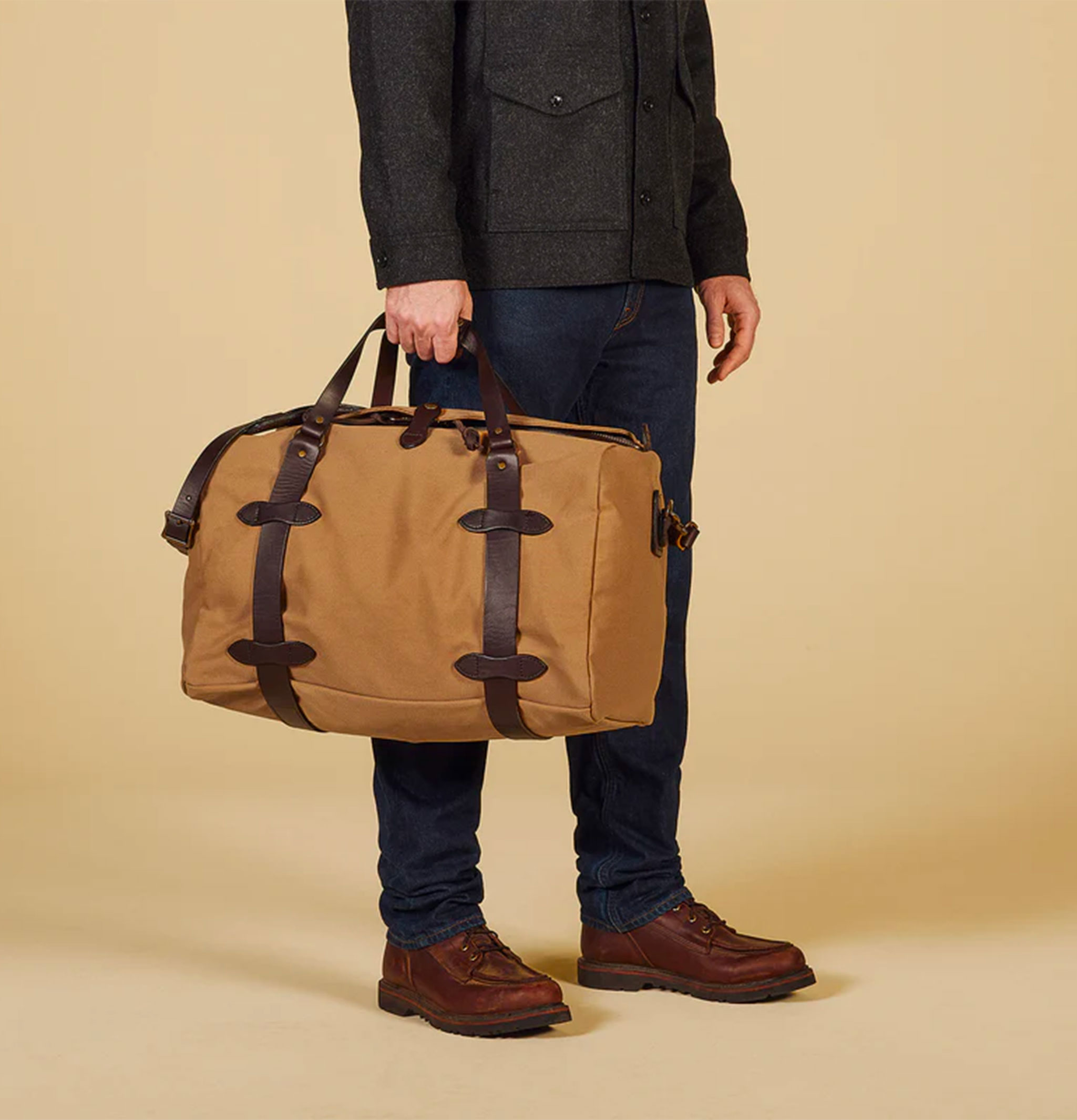 Filson Medium Tan Duffle Bag