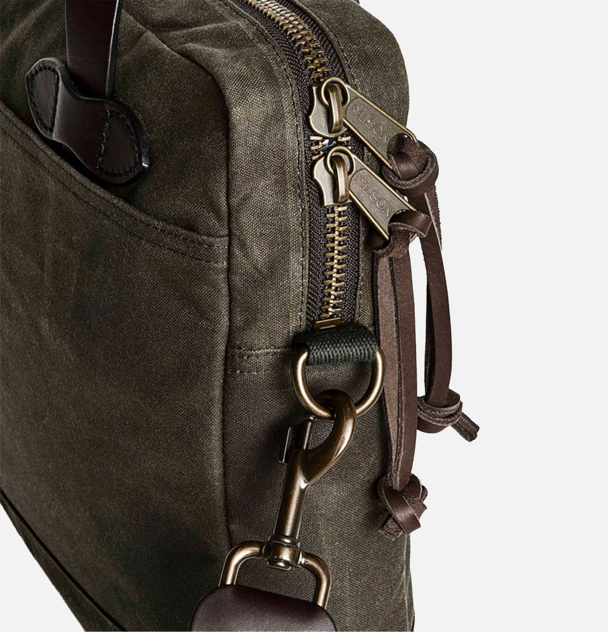 Filson Tin Cloth Compact Briefcase Otter Green