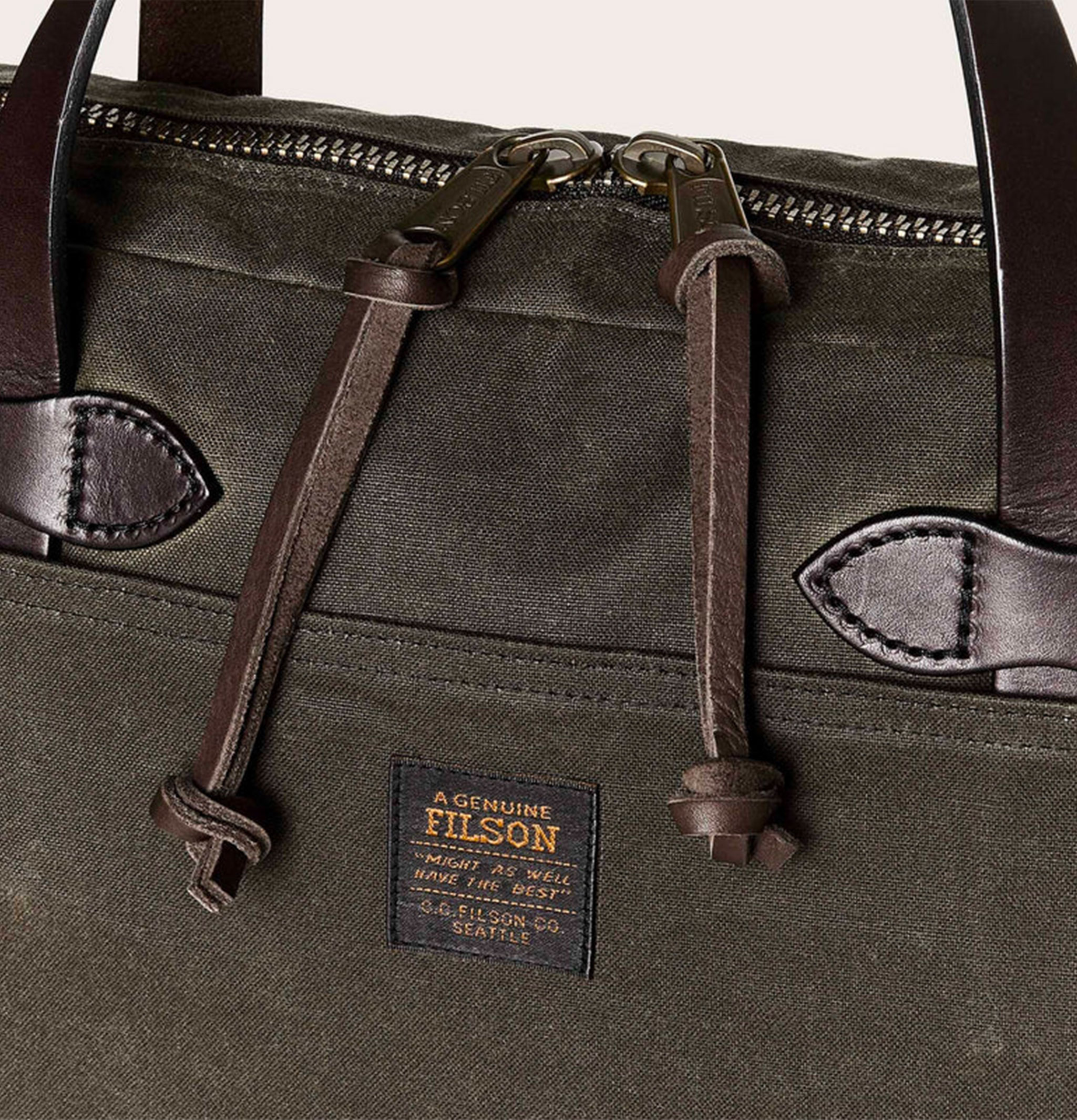 Filson Tin Cloth Compact Briefcase Otter Green