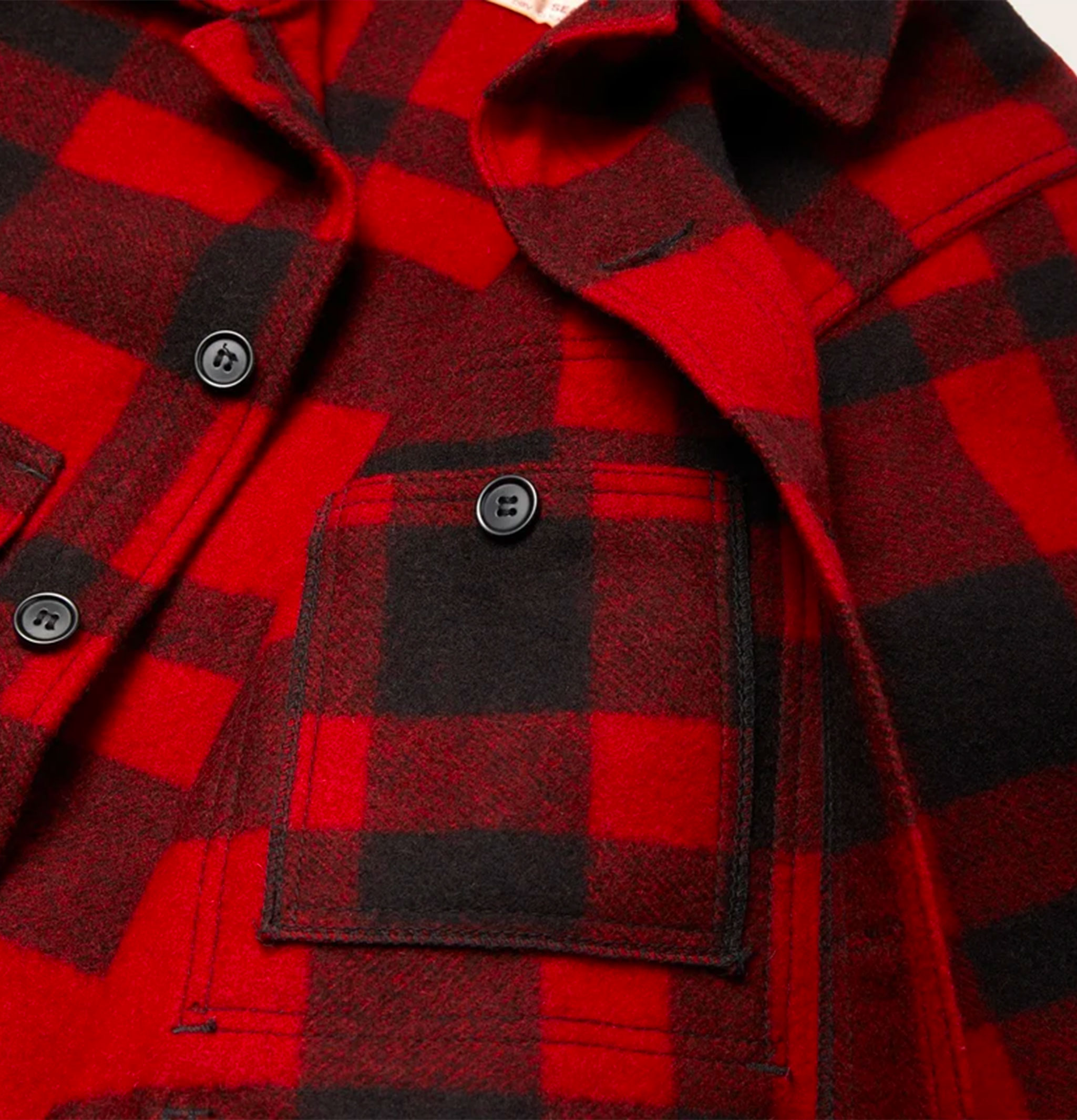 Filson Mackinaw Cruiser Jacket, Red and Black