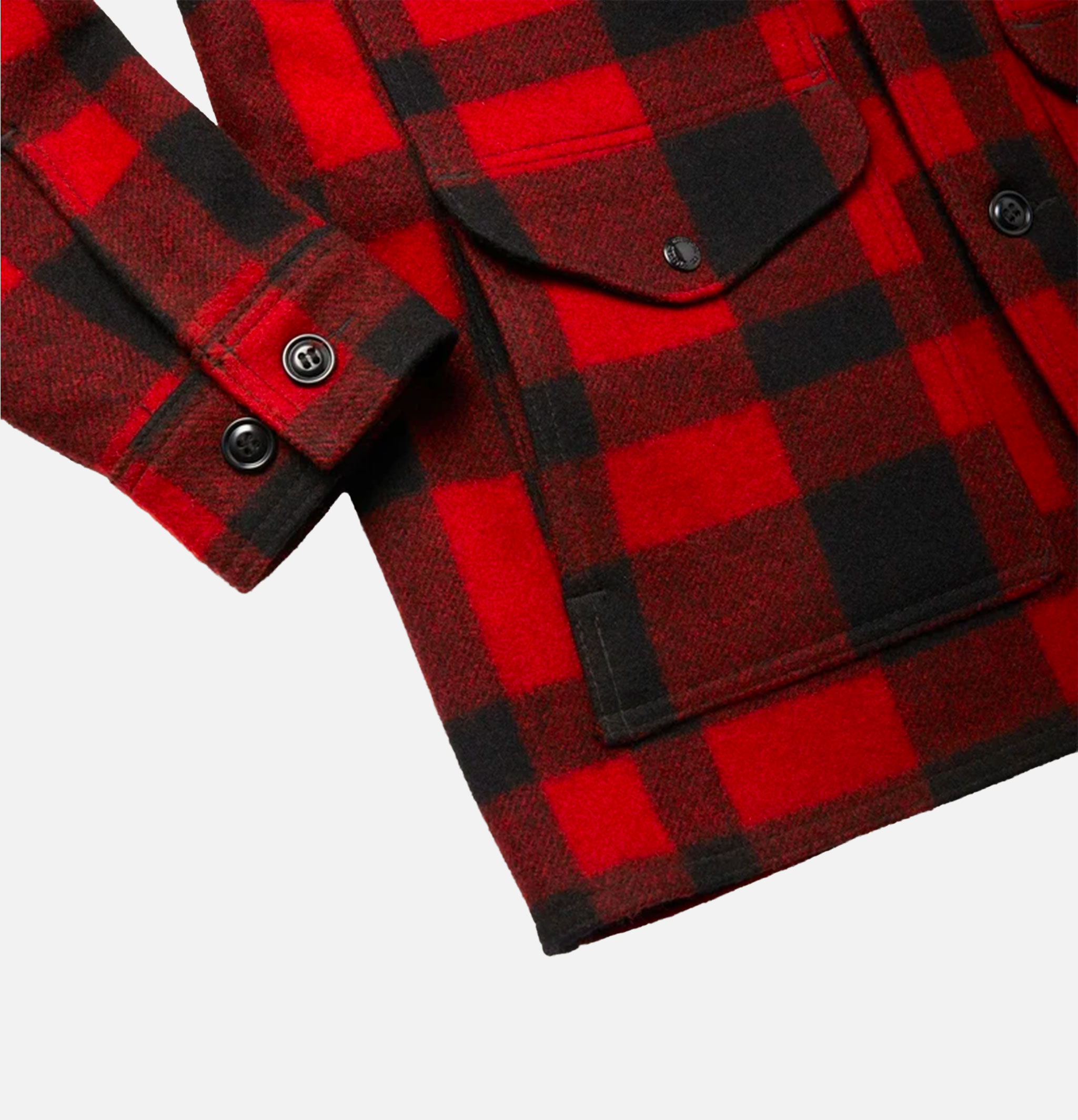 Filson Mackinaw Cruiser Jacket, Red and Black